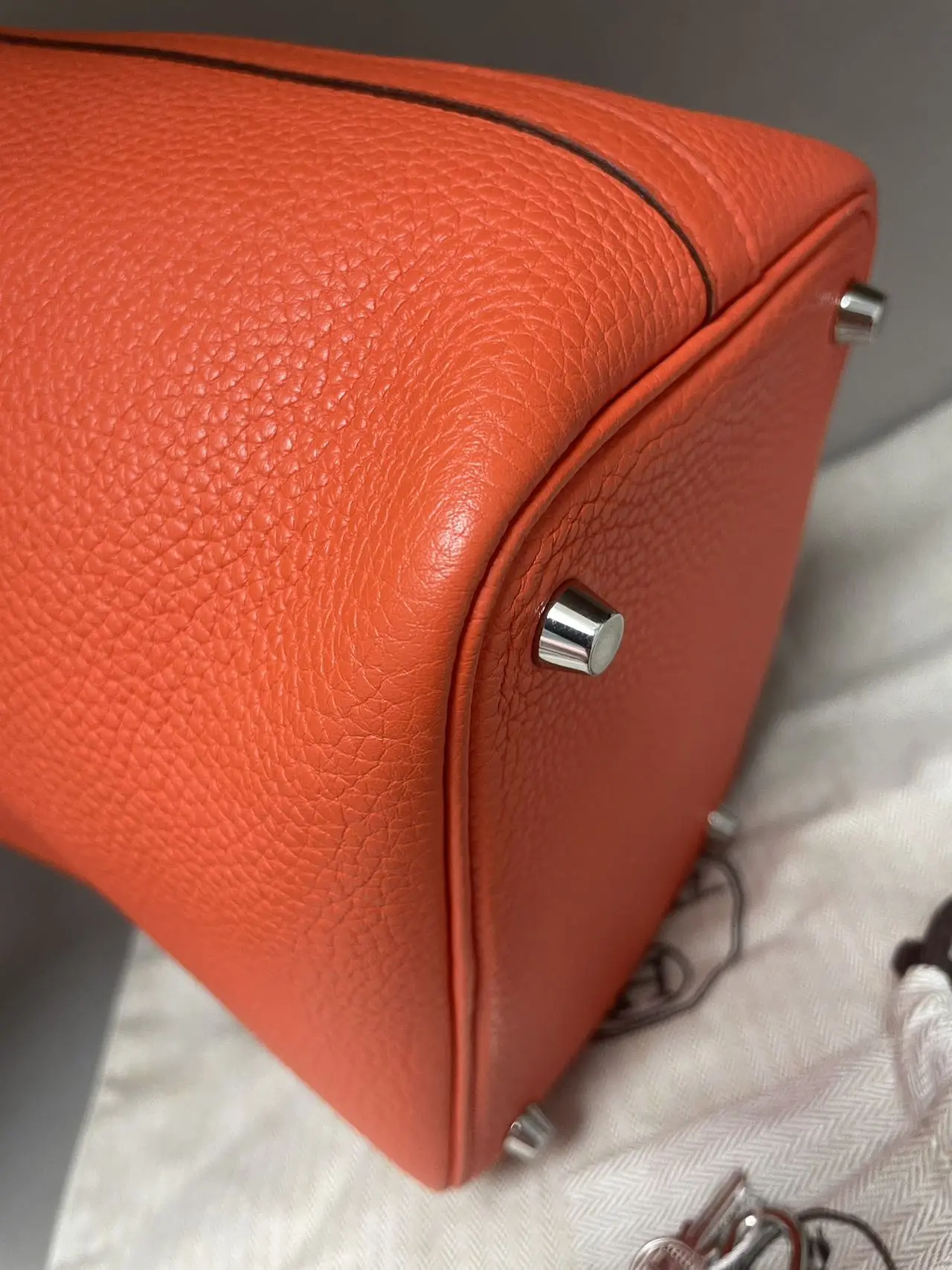 HERMÈS Picotin 18 Orange Poppy Taurillon Clemence Leather HERMÈS Picotin 18 Orange Poppy Taurillon Clemence Leather