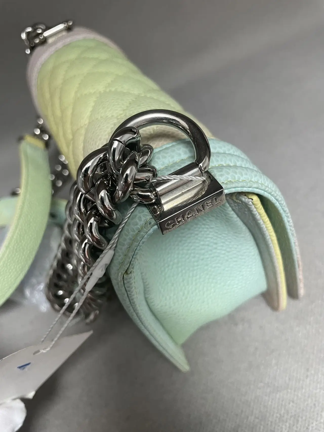 CHANEL Small Boy Bag Rainbow/Multicolor Quilted Caviar Leather CHANEL Small Boy Bag Rainbow/Multicolor Quilted Caviar Leather