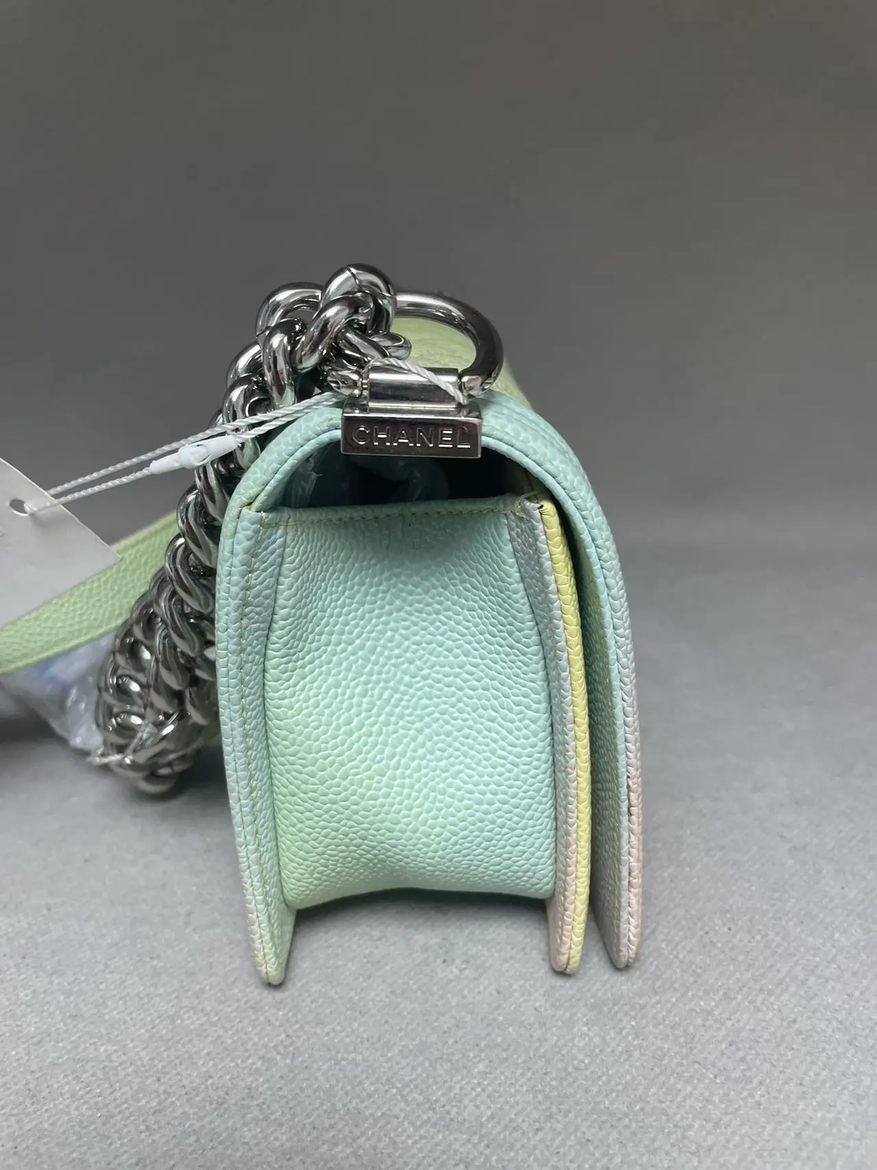 CHANEL Small Boy Bag Rainbow/Multicolor Quilted Caviar Leather CHANEL Small Boy Bag Rainbow/Multicolor Quilted Caviar Leather