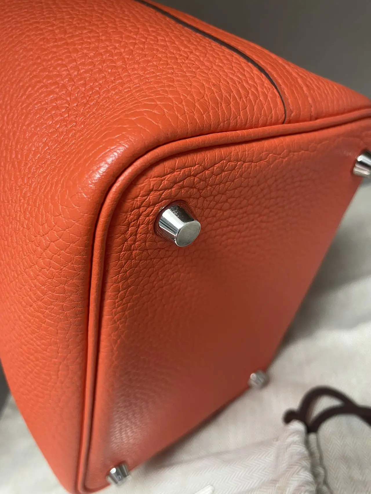 HERMÈS Picotin 18 Orange Poppy Taurillon Clemence Leather HERMÈS Picotin 18 Orange Poppy Taurillon Clemence Leather