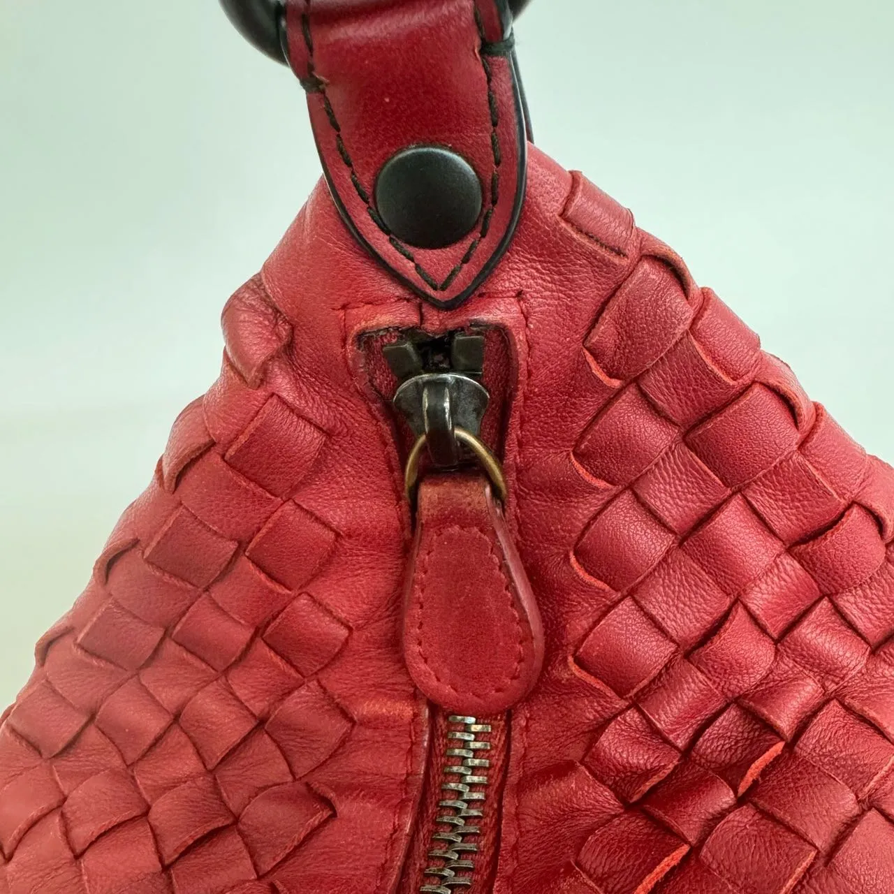 BOTTEGA VENETA Parachute Red Intrecciato Nappa Shoulder Bag BOTTEGA VENETA Parachute Red Intrecciato Nappa Shoulder Bag