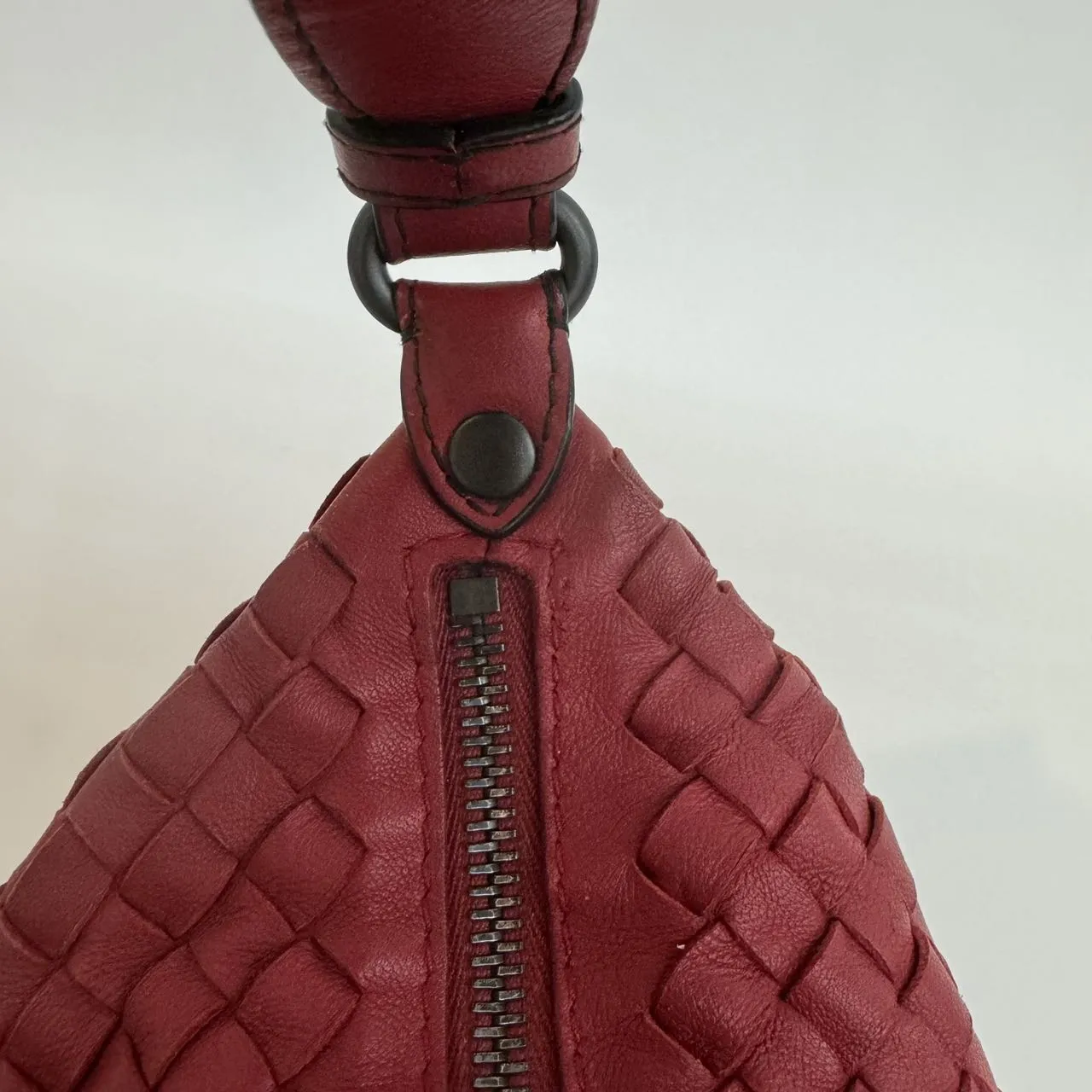 BOTTEGA VENETA Parachute Red Intrecciato Nappa Shoulder Bag BOTTEGA VENETA Parachute Red Intrecciato Nappa Shoulder Bag