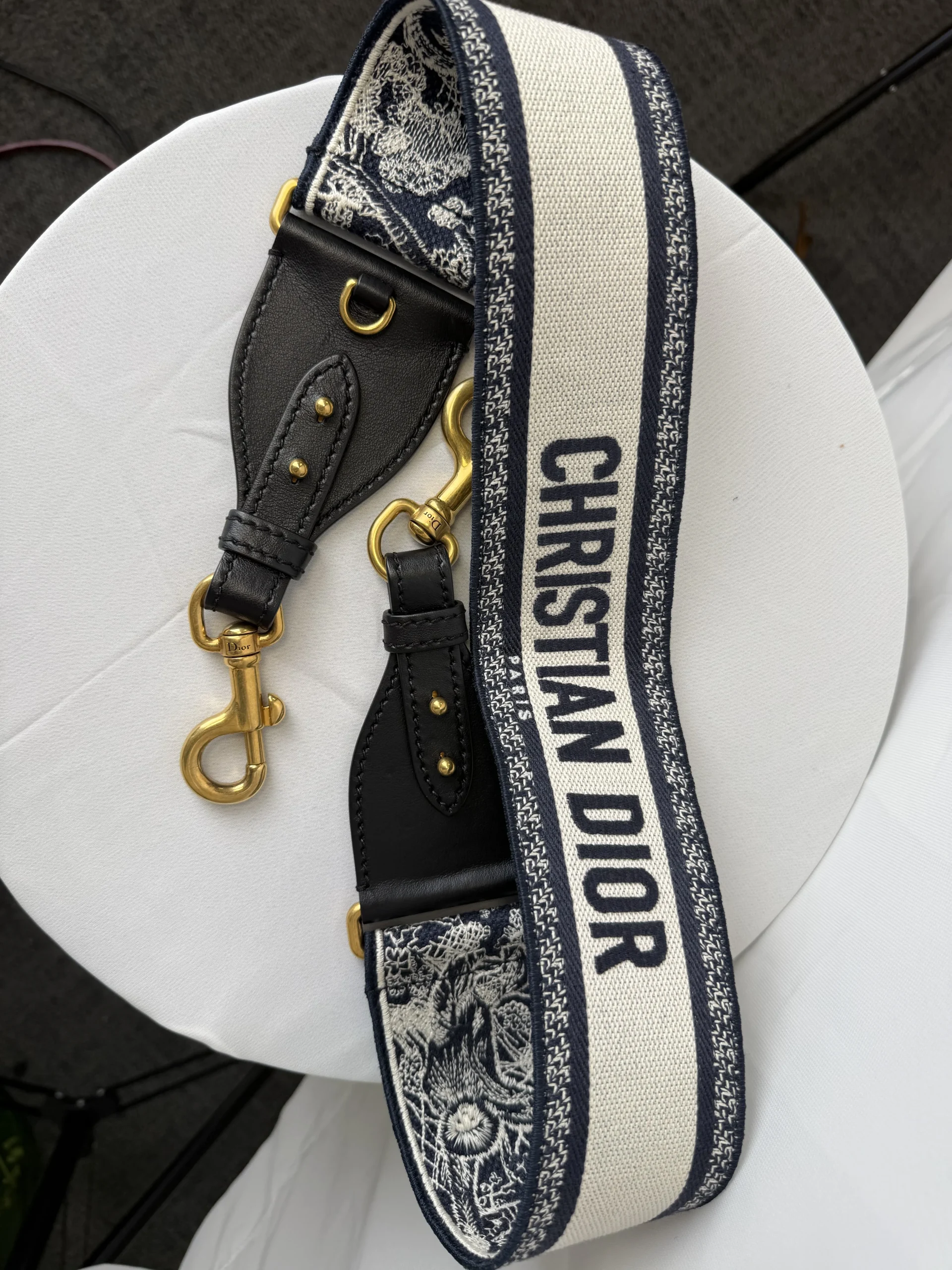 DIOR Adjustable Shoulder Strap with Ring DIOR Adjustable Shoulder Strap with Ring