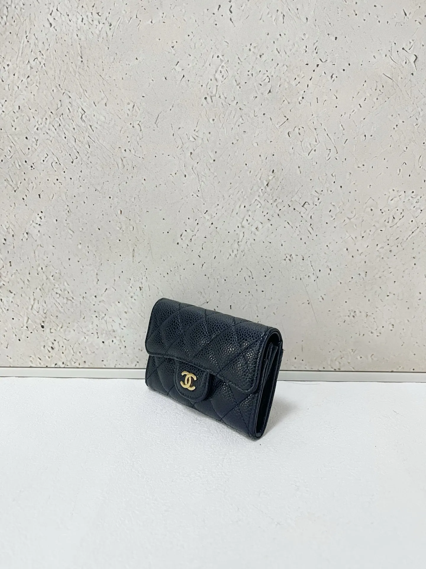 CHANEL Classic Flap Card Holder Wallet Black Quilted Leather CHANEL Classic Flap Card Holder Wallet Black Quilted Leather