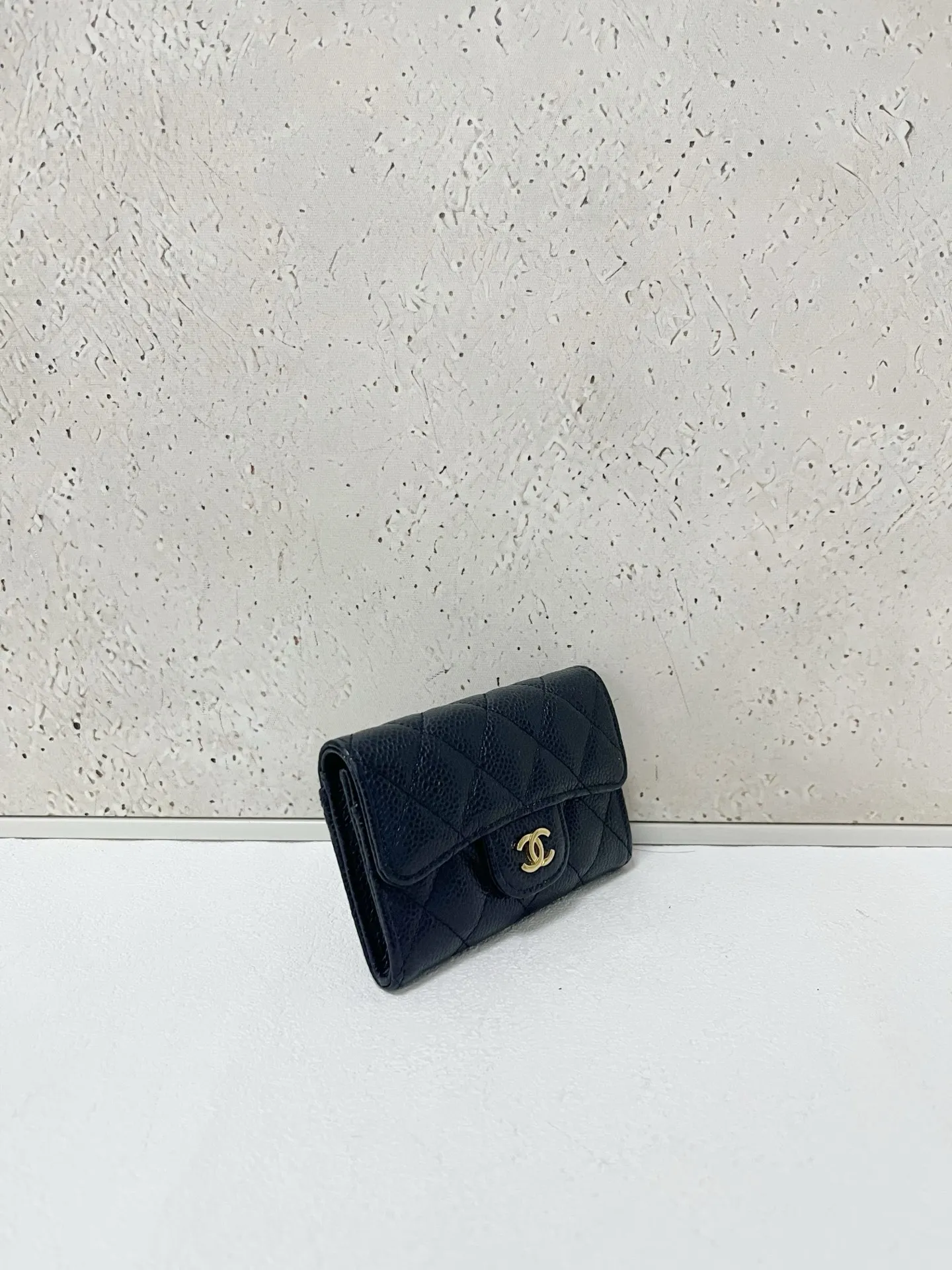 CHANEL Classic Flap Card Holder Wallet Black Quilted Leather CHANEL Classic Flap Card Holder Wallet Black Quilted Leather