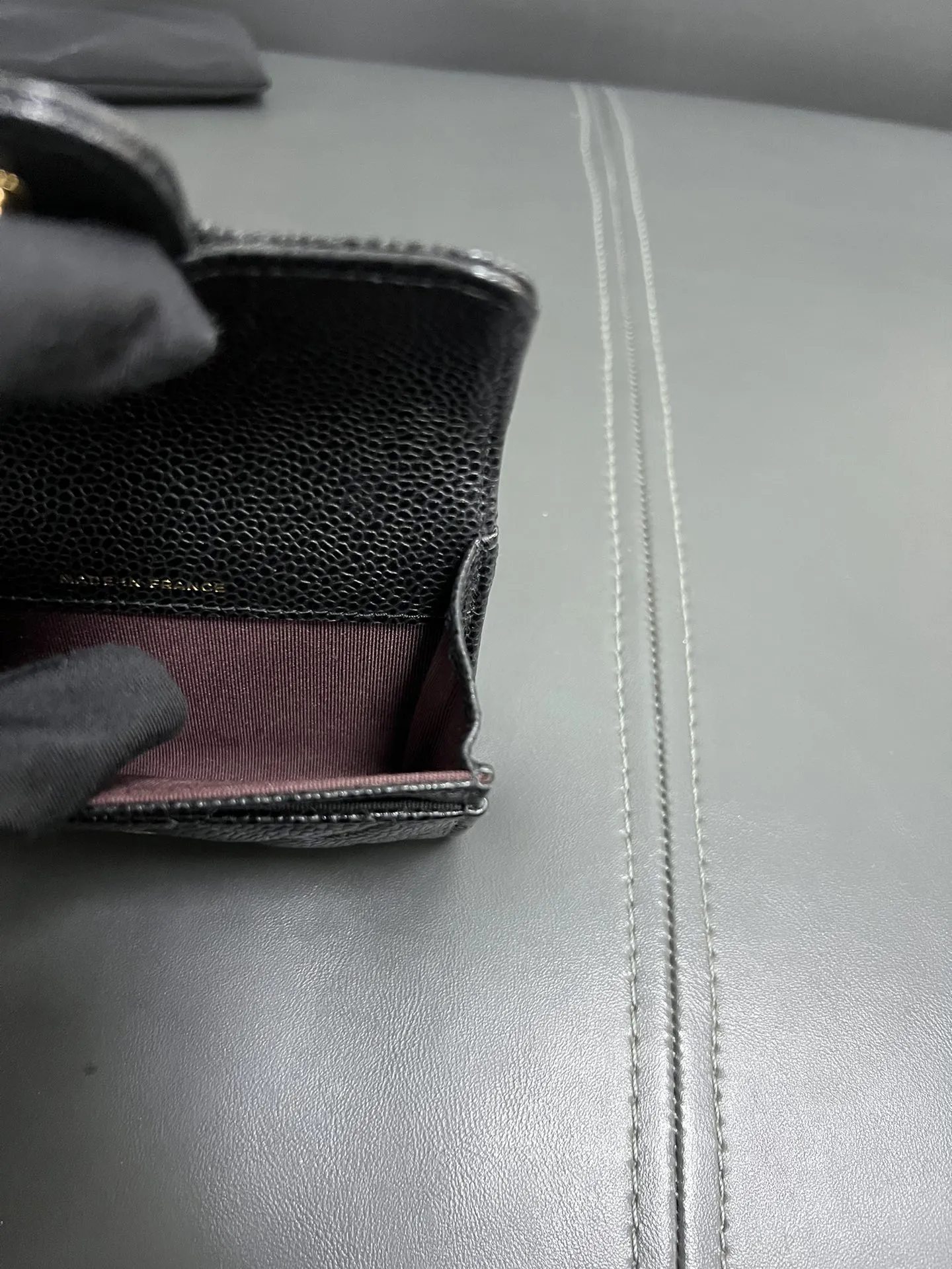 CHANEL Classic Flap Card Holder Wallet Black Quilted Leather CHANEL Classic Flap Card Holder Wallet Black Quilted Leather