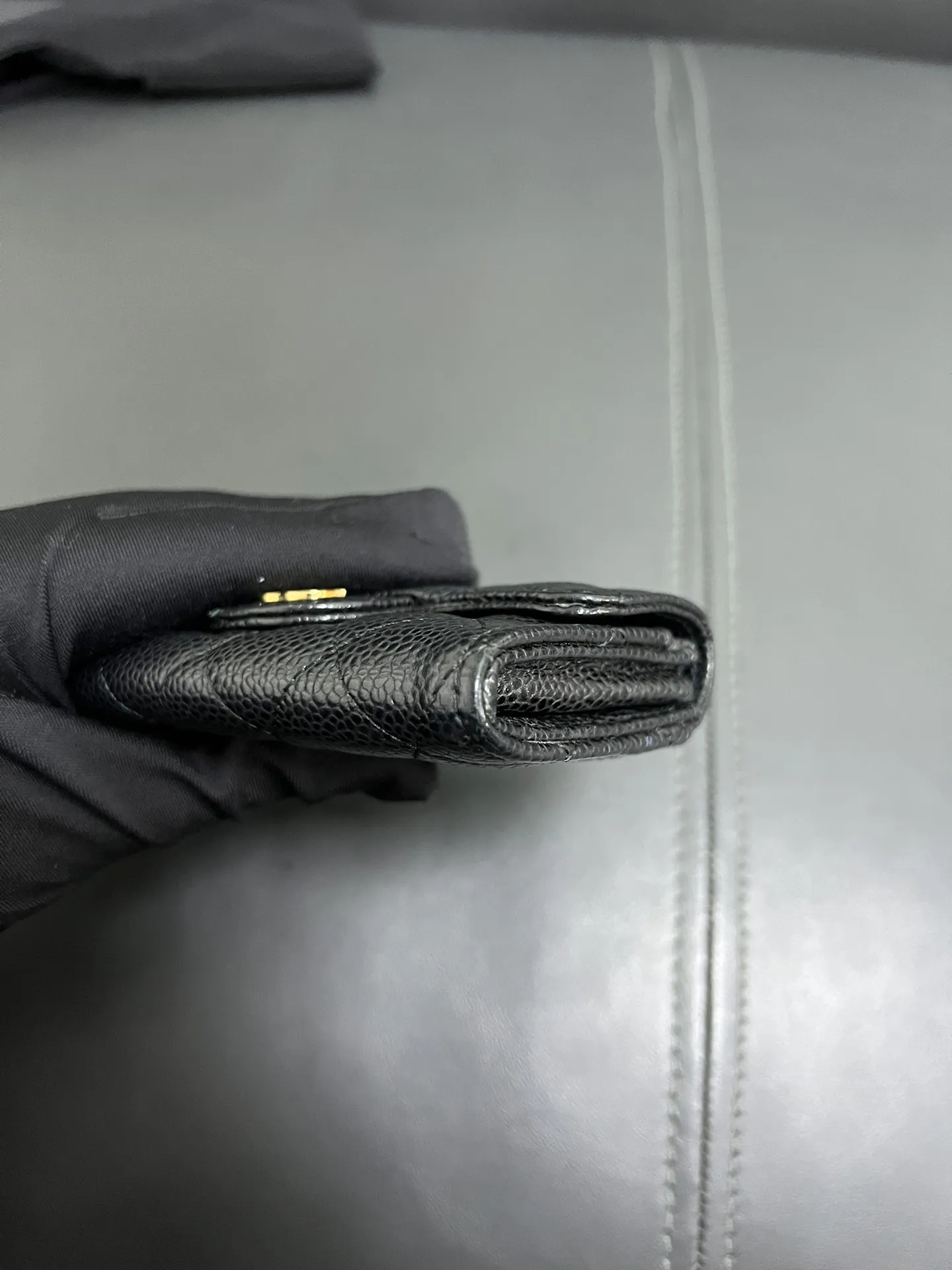 CHANEL Classic Flap Card Holder Wallet Black Quilted Leather CHANEL Classic Flap Card Holder Wallet Black Quilted Leather