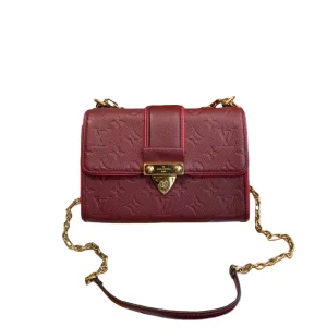 LOUIS VUITTON Saint Sulpice BB Bag Red Monogram Empreinte leather.