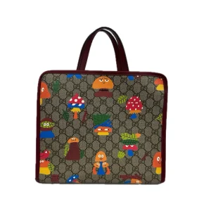 GUCCI Kids' GG Printed Mushroom Woodland Tote In Red Handle