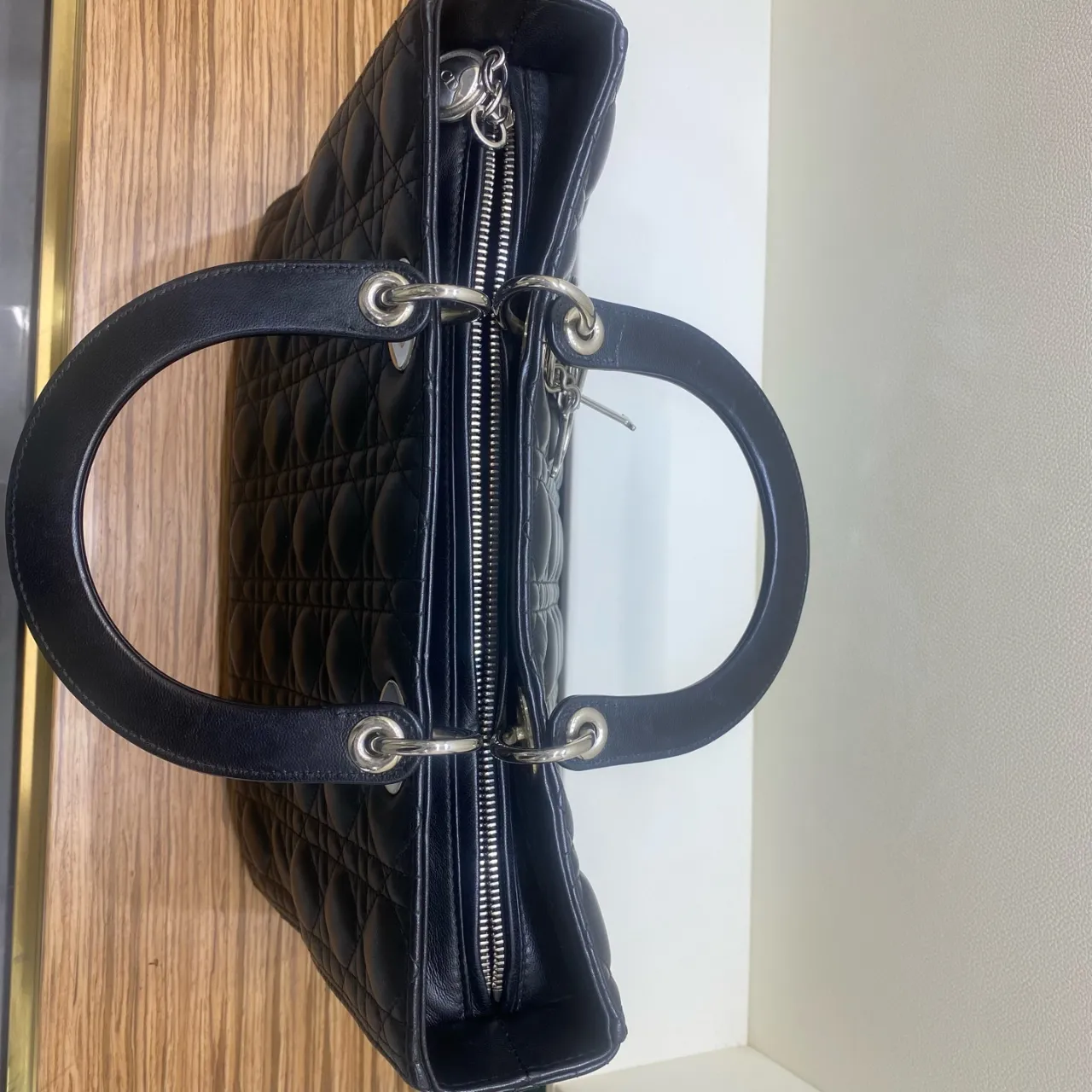 DIOR Large Lady Dior Bag in Black Lambskin Bag DIOR Large Lady Dior Bag in Black Lambskin Bag