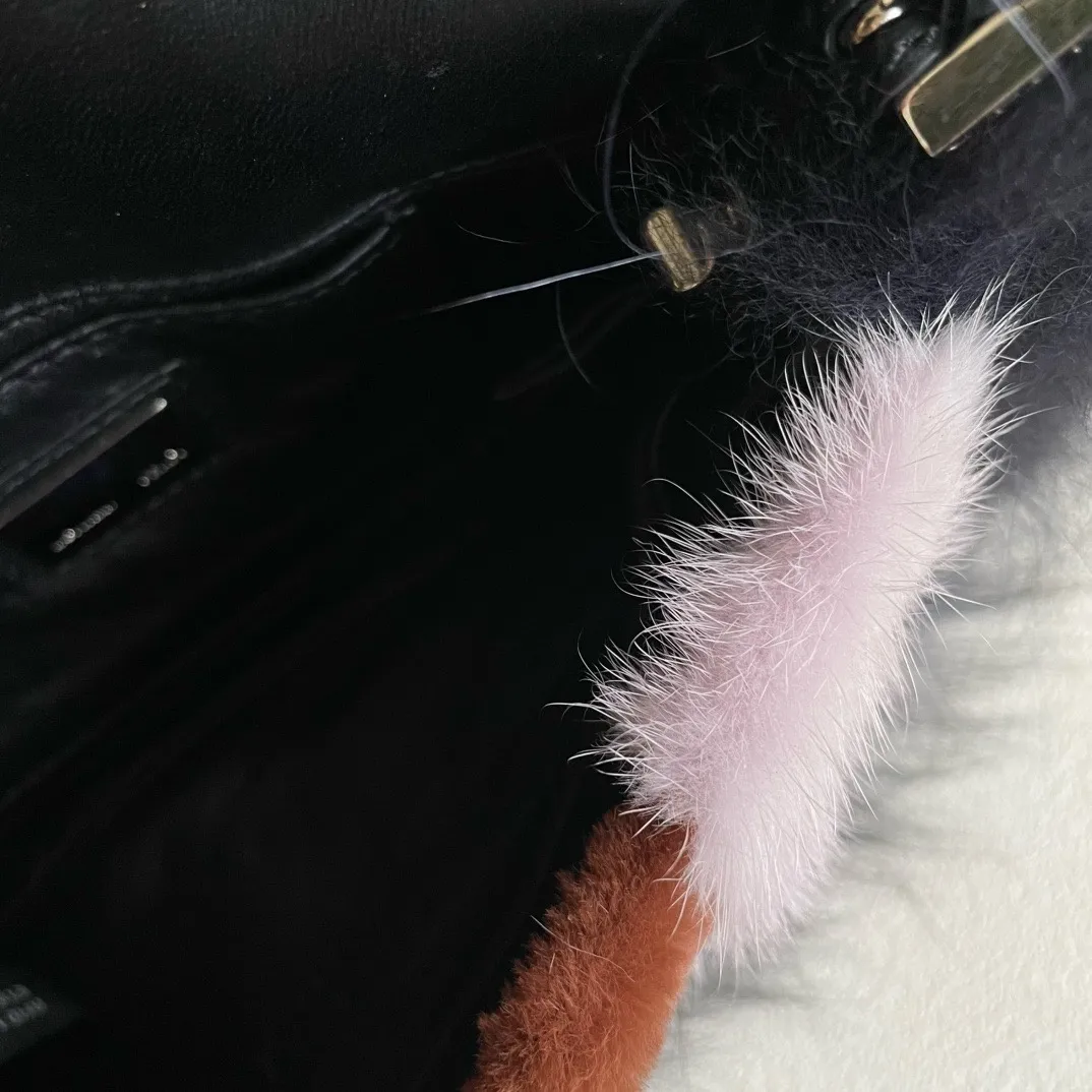 FENDI Bag Bugs Fur Face Mini Baguette Shoulder Bag FENDI Bag Bugs Fur Face Mini Baguette Shoulder Bag