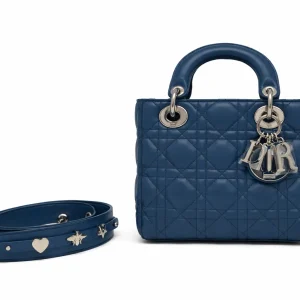 Dior Steel Blue Cannage Quilted Lambskin Leather My ABC Dior Lady Bag