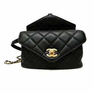 CHANEL Carry With Chic Chain Flap Waist Bag Quilted Calfskin