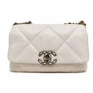 CHANEL White 19 Bag