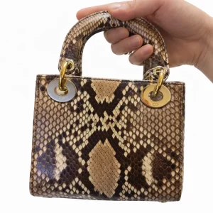 DIOR Lady Dior Mini Python Leather Exotic Collection Limited Version
