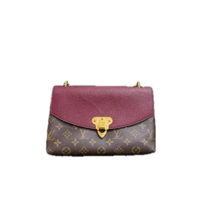 LOUIS VUITTON Saint Placide Monogram Canvas Burgundy Leather
