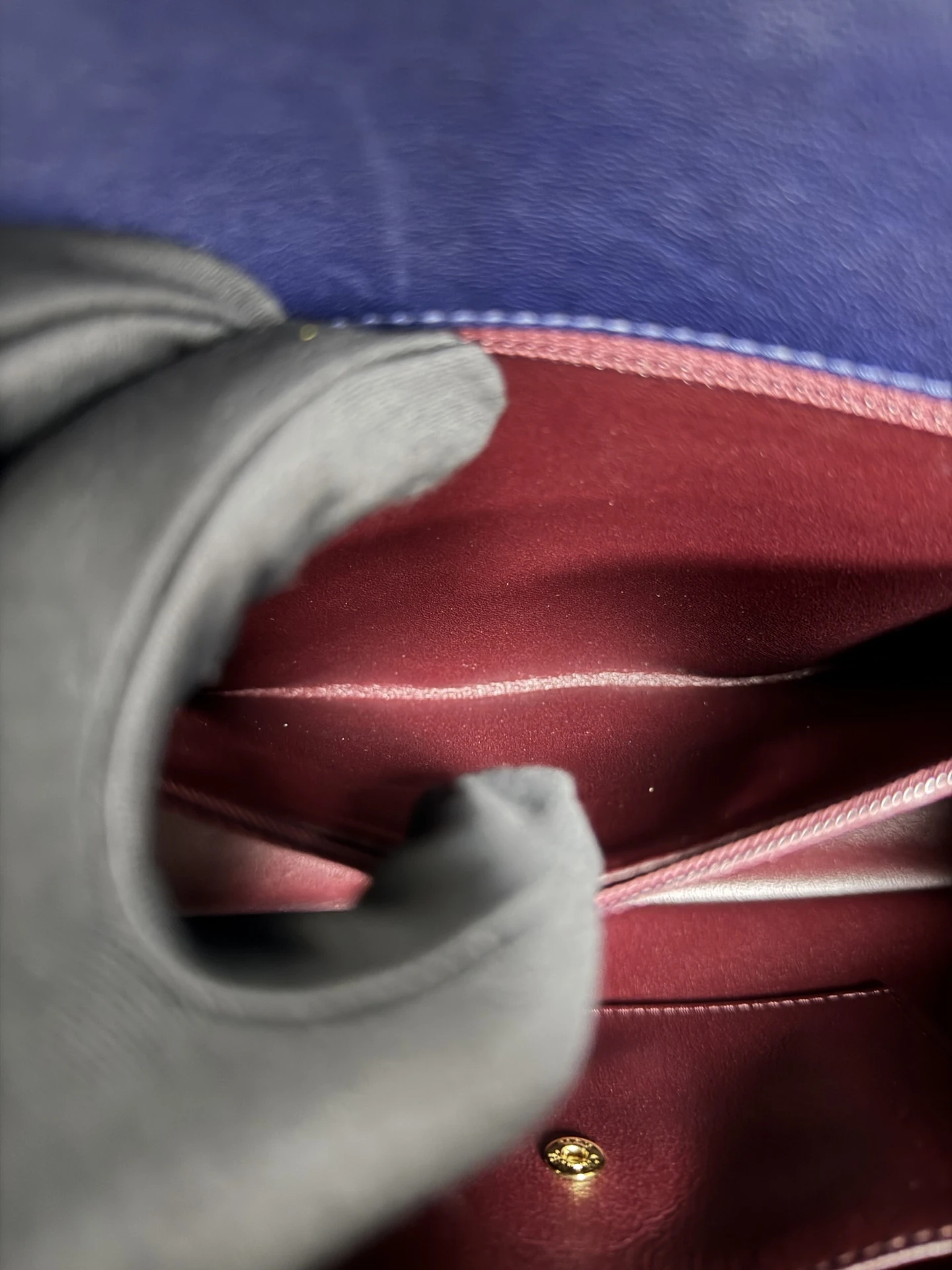 CHANEL Chevron Envelope Flap Large Blue Calfskin Leather Gold Hardware CHANEL Chevron Envelope Flap Large Blue Calfskin Leather Gold Hardware