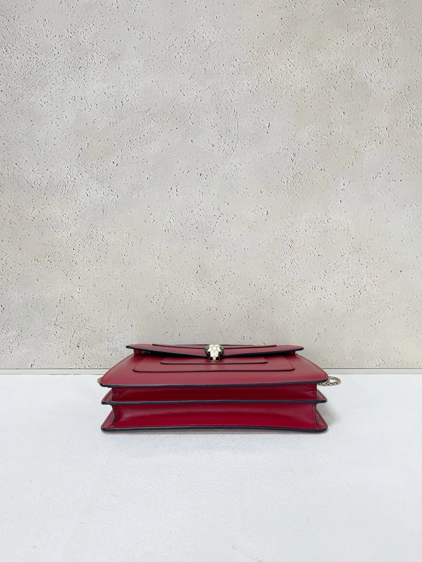 BVLGARI Serpenti Forever Medium Rose Red Calfskin Leather Bag Gold Hardware BVLGARI Serpenti Forever Medium Rose Red Calfskin Leather Bag Gold Hardware