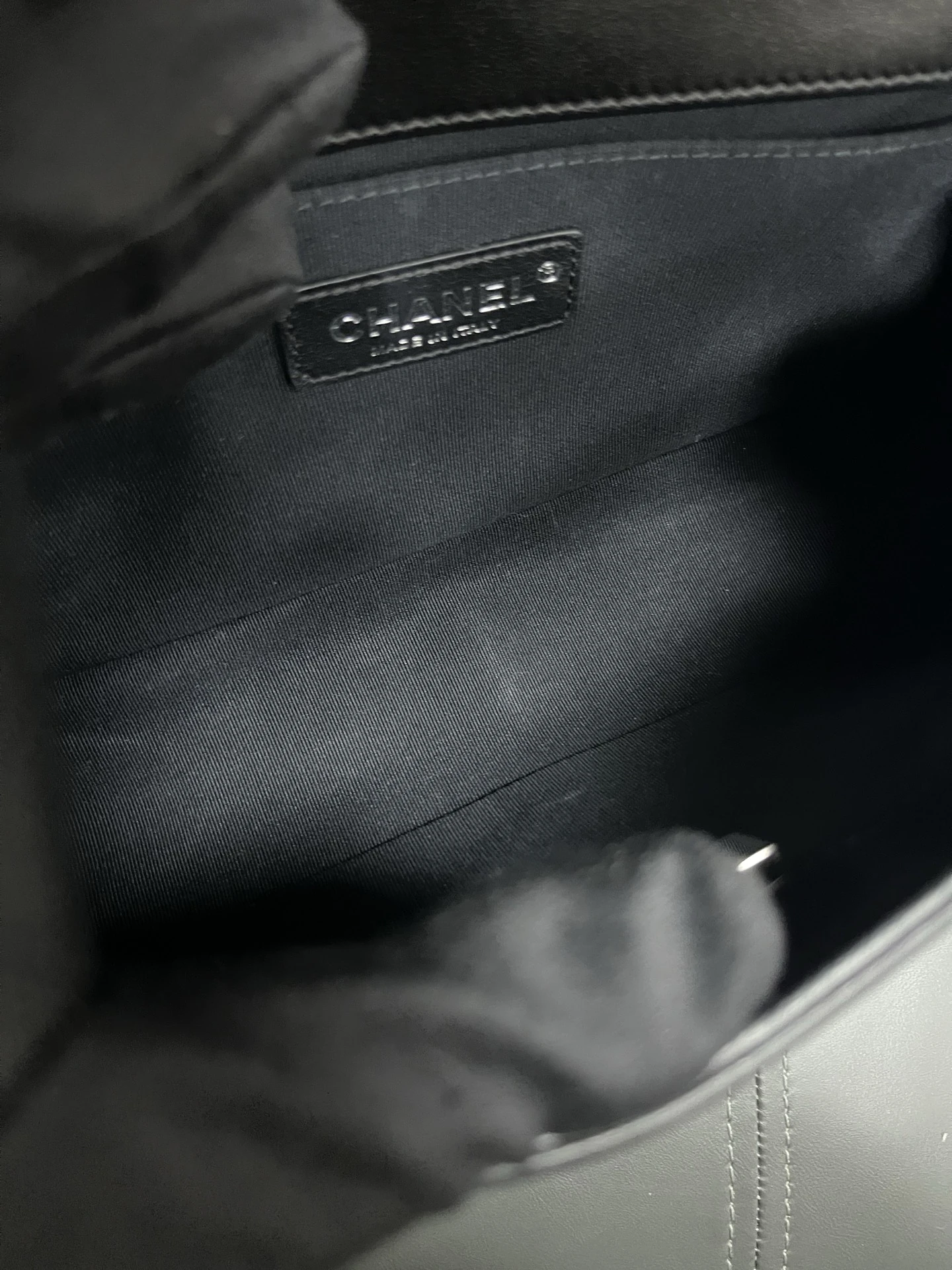 CHANEL Medium Boy Bag Black Calfskin Quilted Leather Silver-Tone Hardware CHANEL Medium Boy Bag Black Calfskin Quilted Leather Silver-Tone Hardware