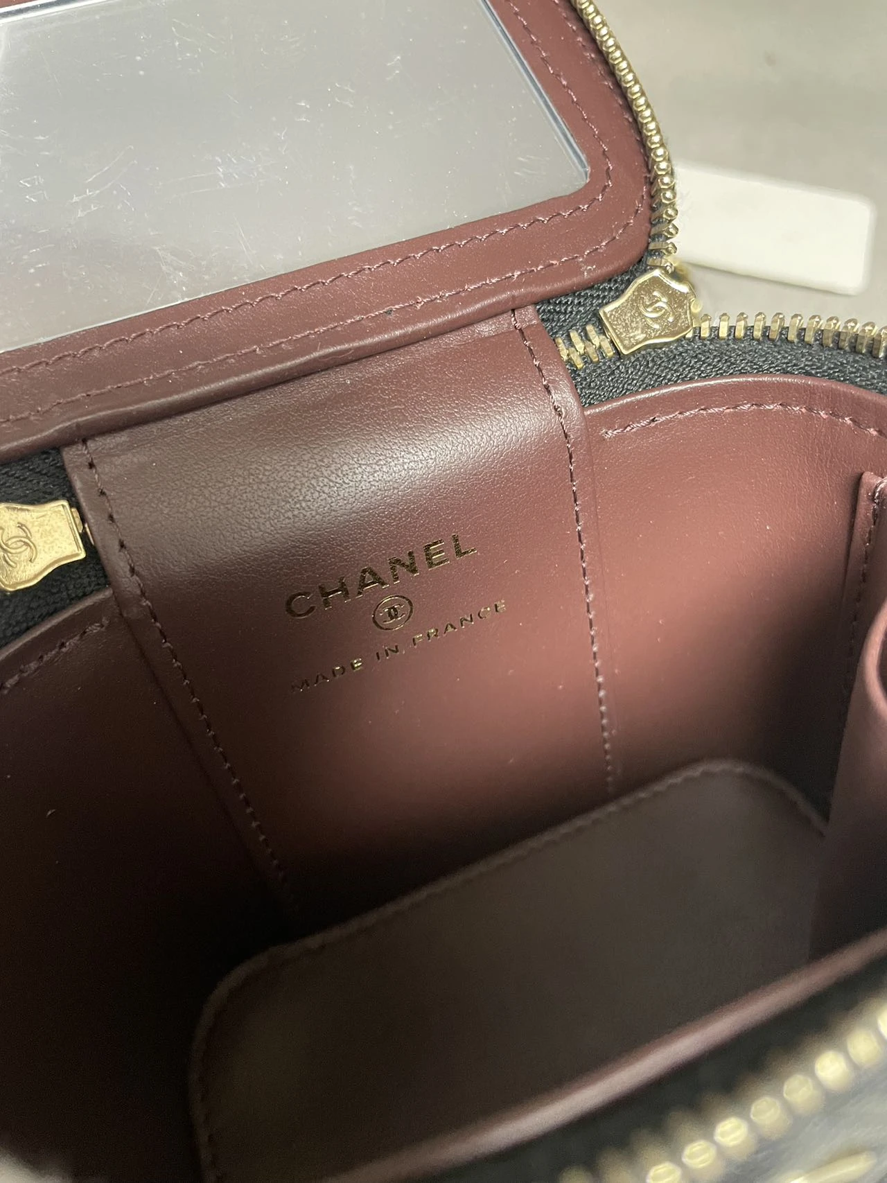 CHANEL Mini Vanity Case With Chain Black Caviar Box Bag CHANEL Mini Vanity Case With Chain Black Caviar Box Bag