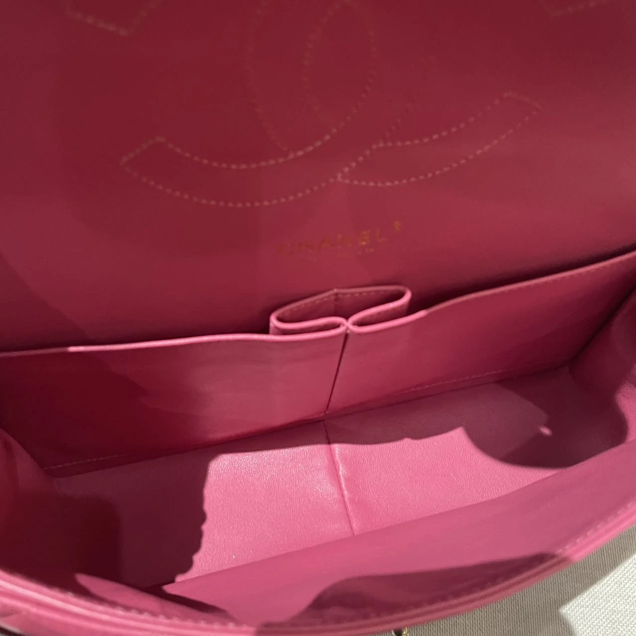 CHANEL Classic Flap Medium Pink Lambskin Leather Quilted Gold Hardware CHANEL Classic Flap Medium Pink Lambskin Leather Quilted Gold Hardware