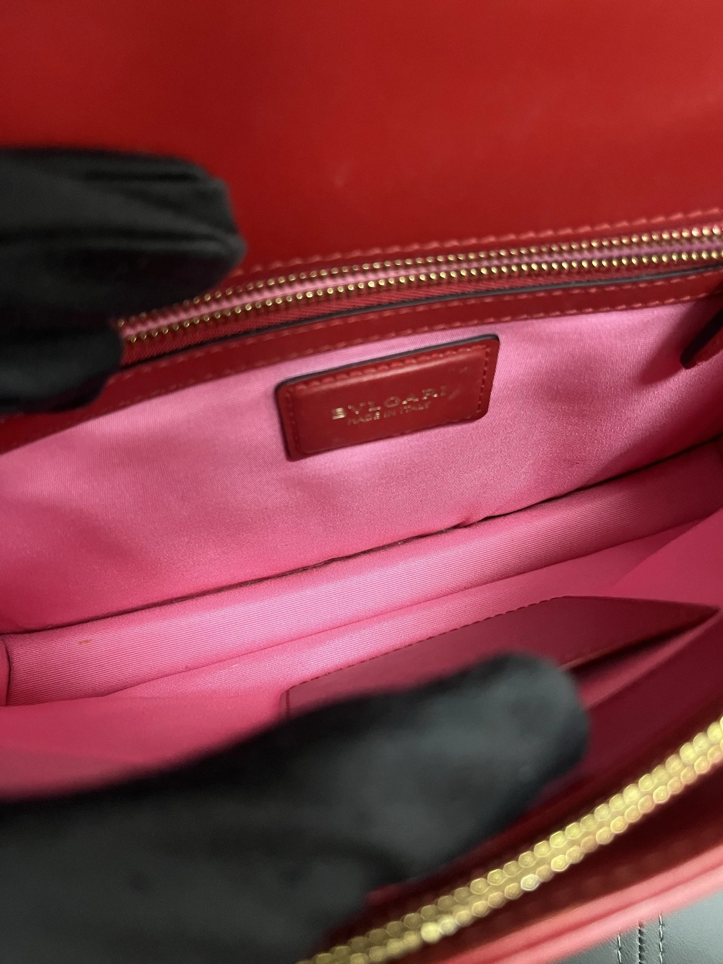 BVLGARI Serpenti Forever Medium Rose Red Calfskin Leather Bag Gold Hardware BVLGARI Serpenti Forever Medium Rose Red Calfskin Leather Bag Gold Hardware