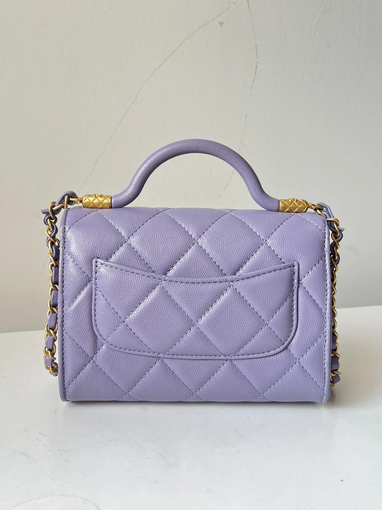 CHANEL Mini Coco Handle Bag in Lilac Caviar Leather with Gold-Tone Hardware CHANEL Mini Coco Handle Bag in Lilac Caviar Leather with Gold-Tone Hardware