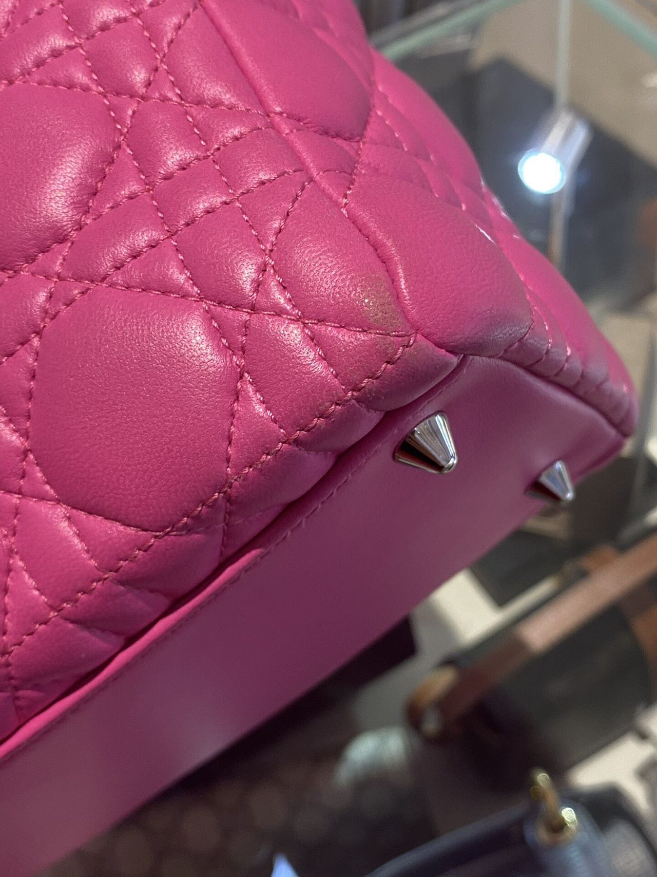 DIOR Medium Lady Dior Bag Rose Pink Lambskin Silver Hardware DIOR Medium Lady Dior Bag Rose Pink Lambskin Silver Hardware