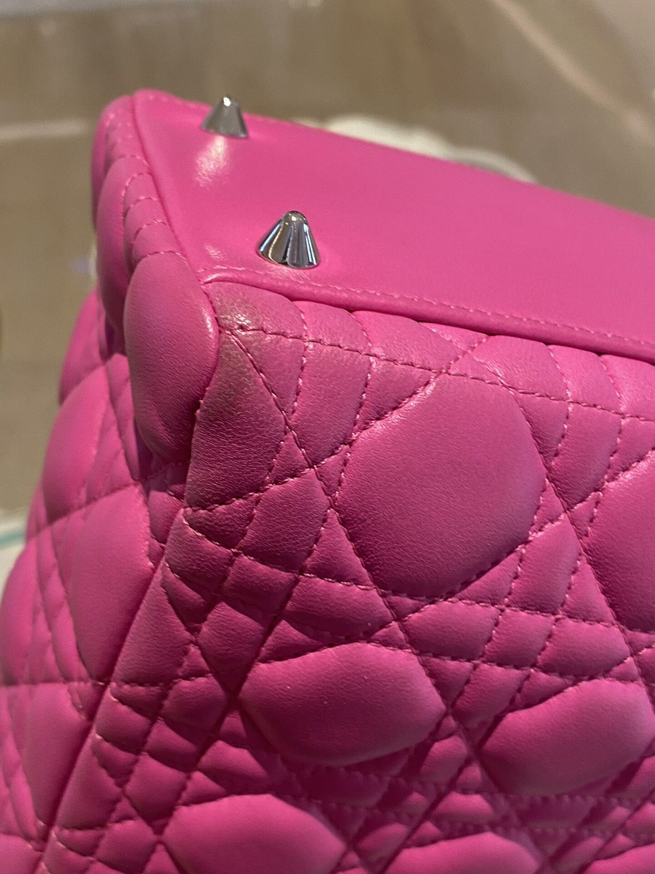 DIOR Medium Lady Dior Bag Rose Pink Lambskin Silver Hardware DIOR Medium Lady Dior Bag Rose Pink Lambskin Silver Hardware