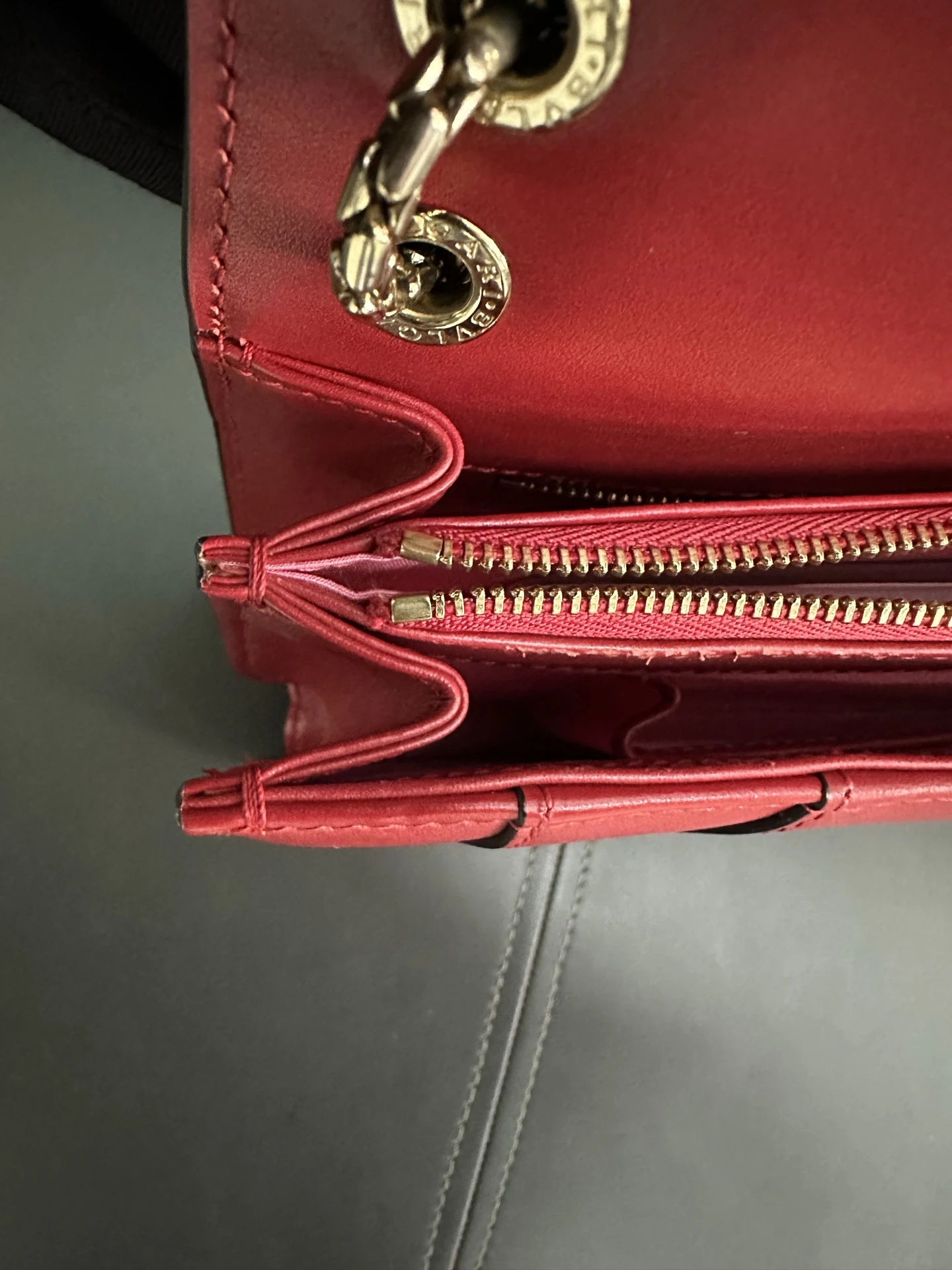 BVLGARI Serpenti Forever Medium Rose Red Calfskin Leather Bag Gold Hardware BVLGARI Serpenti Forever Medium Rose Red Calfskin Leather Bag Gold Hardware