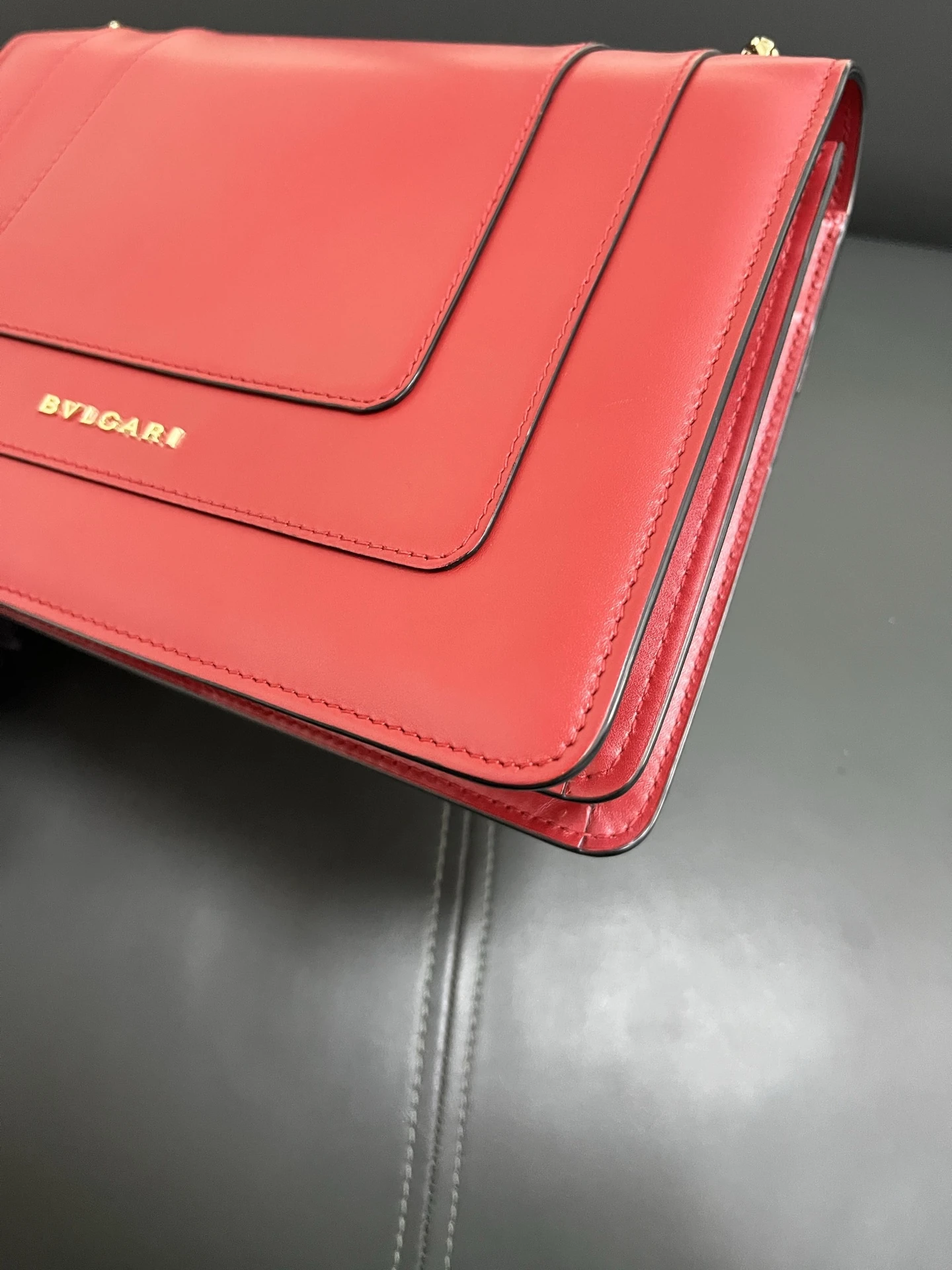 BVLGARI Serpenti Forever Medium Rose Red Calfskin Leather Bag Gold Hardware BVLGARI Serpenti Forever Medium Rose Red Calfskin Leather Bag Gold Hardware