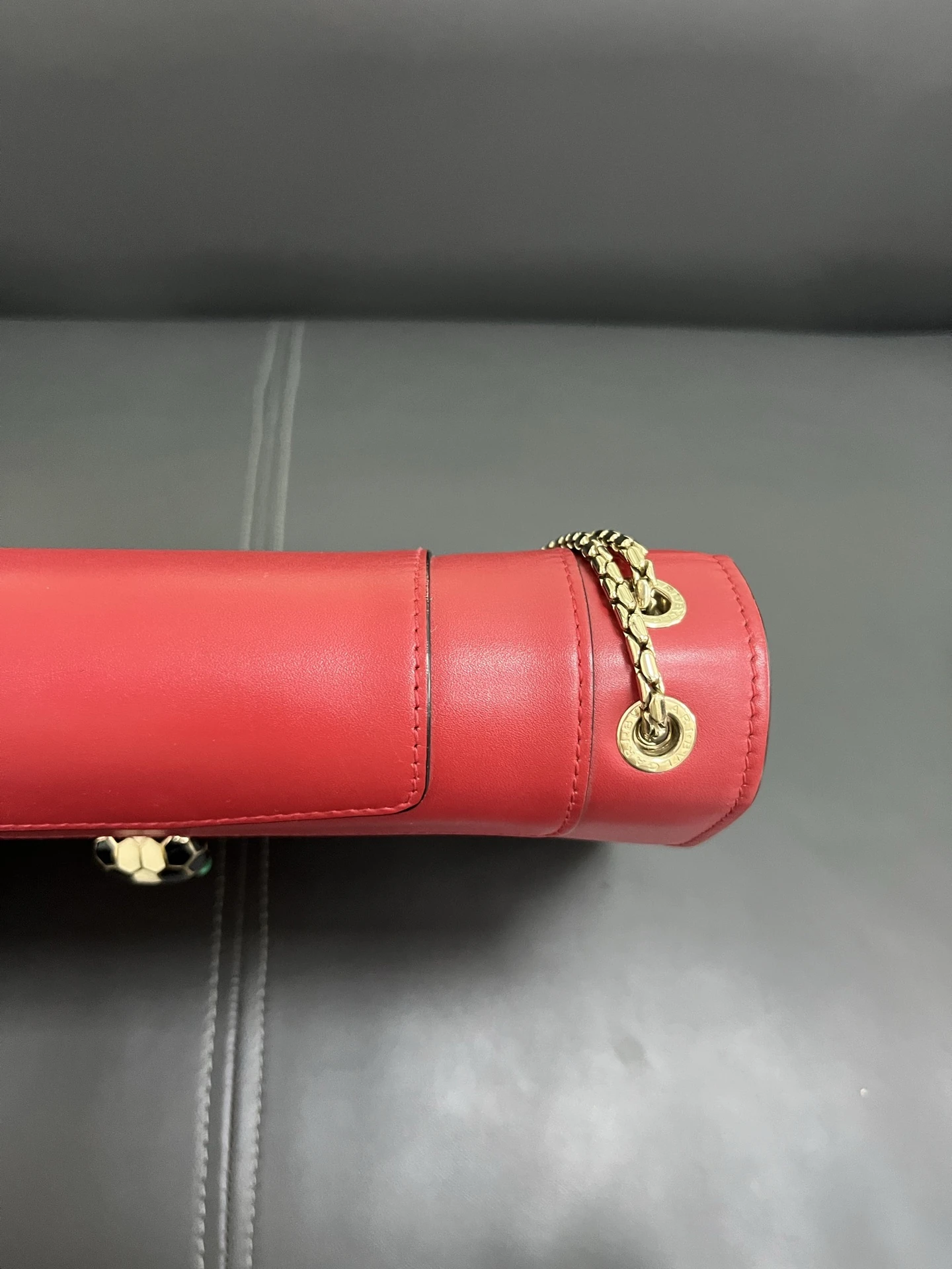 BVLGARI Serpenti Forever Medium Rose Red Calfskin Leather Bag Gold Hardware BVLGARI Serpenti Forever Medium Rose Red Calfskin Leather Bag Gold Hardware