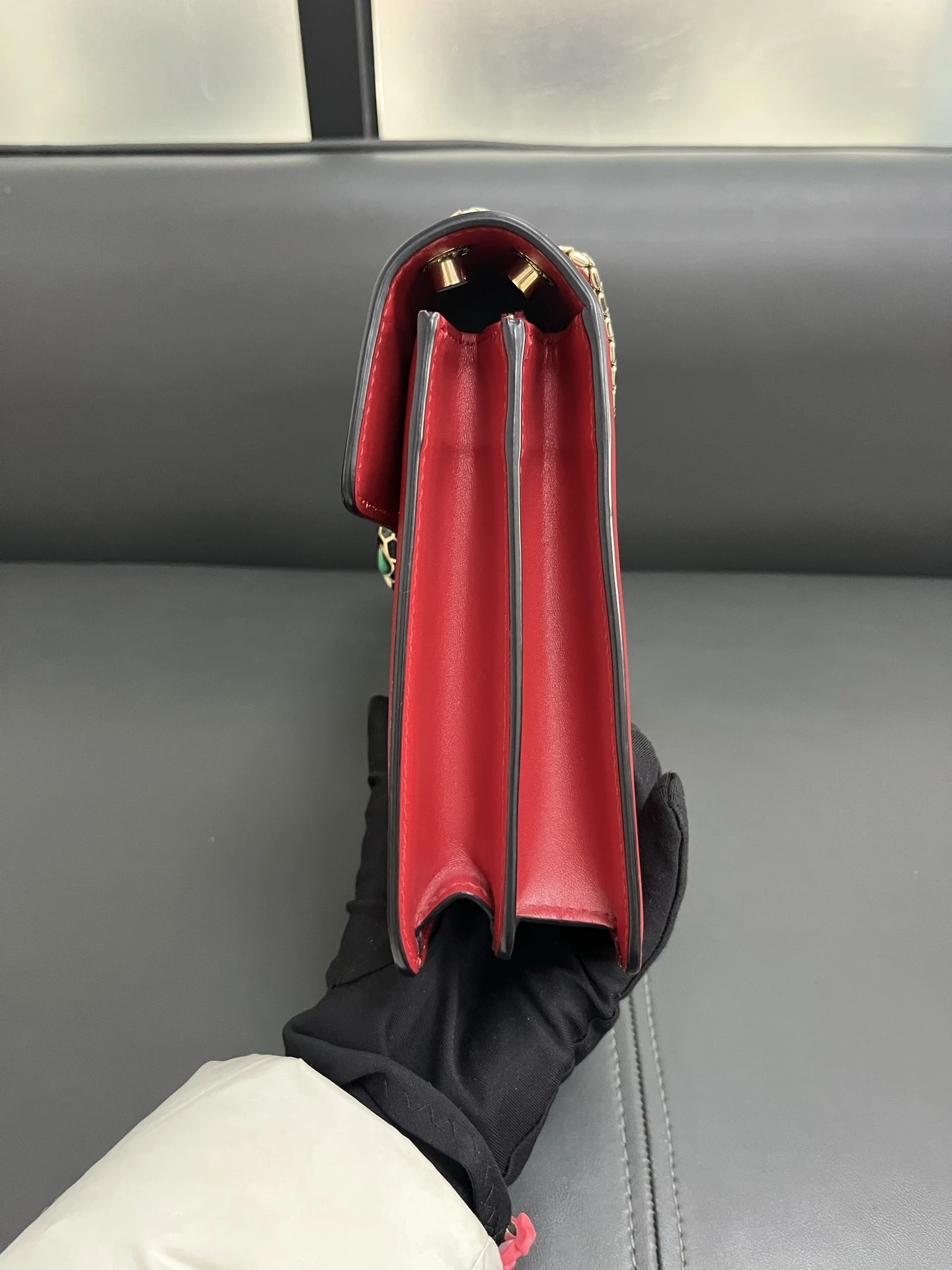 BVLGARI Serpenti Forever Medium Rose Red Calfskin Leather Bag Gold Hardware BVLGARI Serpenti Forever Medium Rose Red Calfskin Leather Bag Gold Hardware