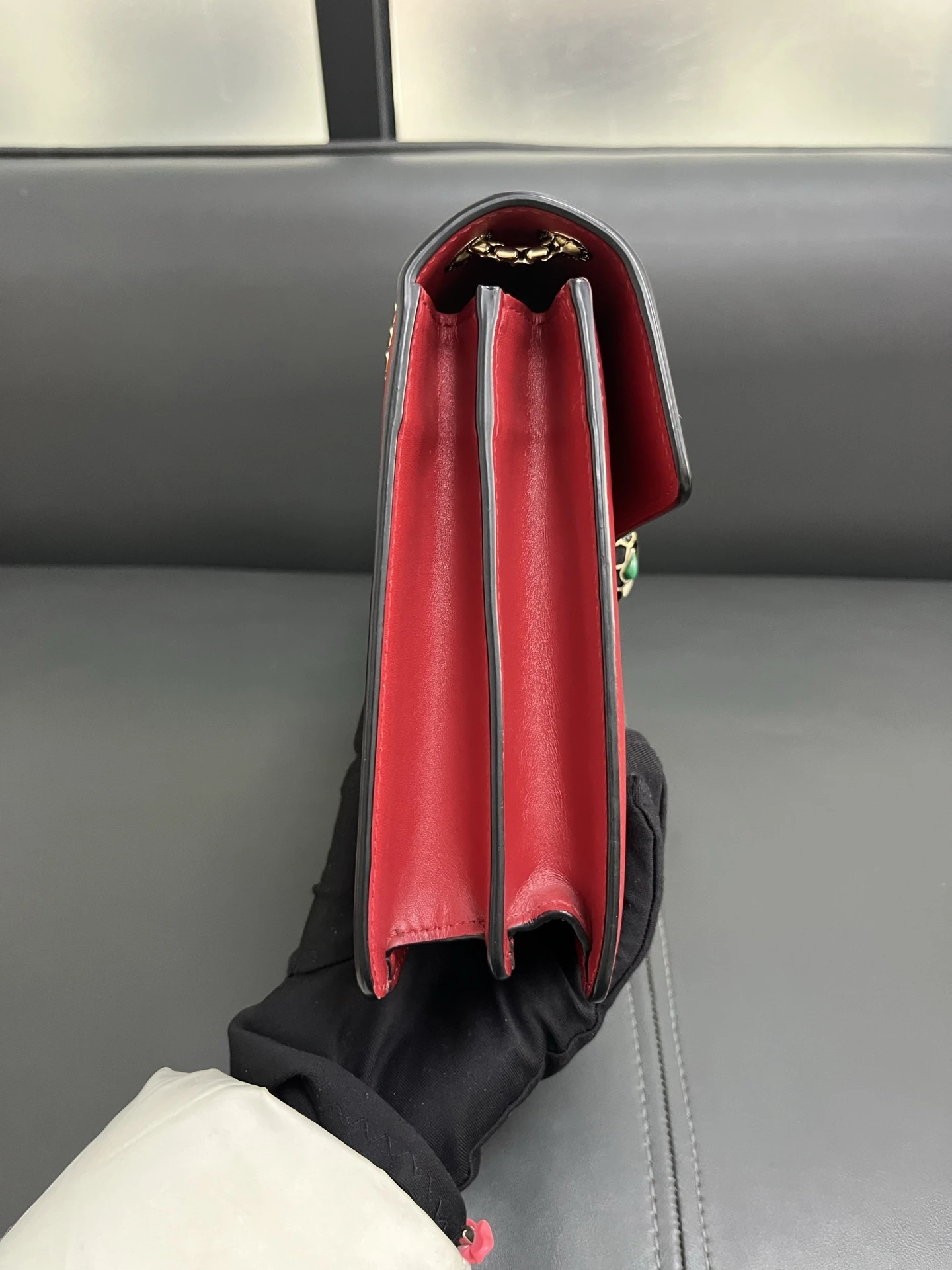 BVLGARI Serpenti Forever Medium Rose Red Calfskin Leather Bag Gold Hardware BVLGARI Serpenti Forever Medium Rose Red Calfskin Leather Bag Gold Hardware