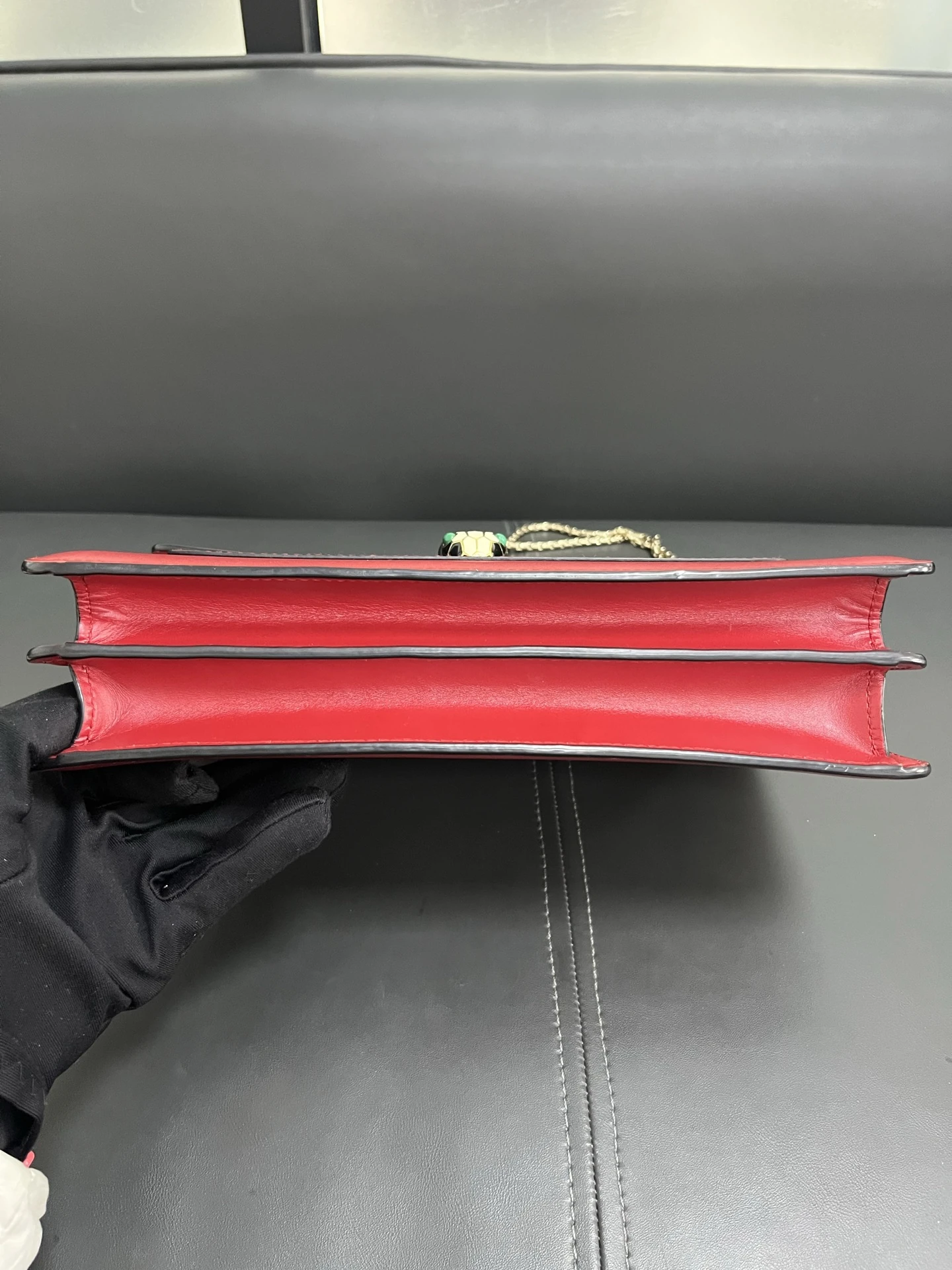 BVLGARI Serpenti Forever Medium Rose Red Calfskin Leather Bag Gold Hardware BVLGARI Serpenti Forever Medium Rose Red Calfskin Leather Bag Gold Hardware