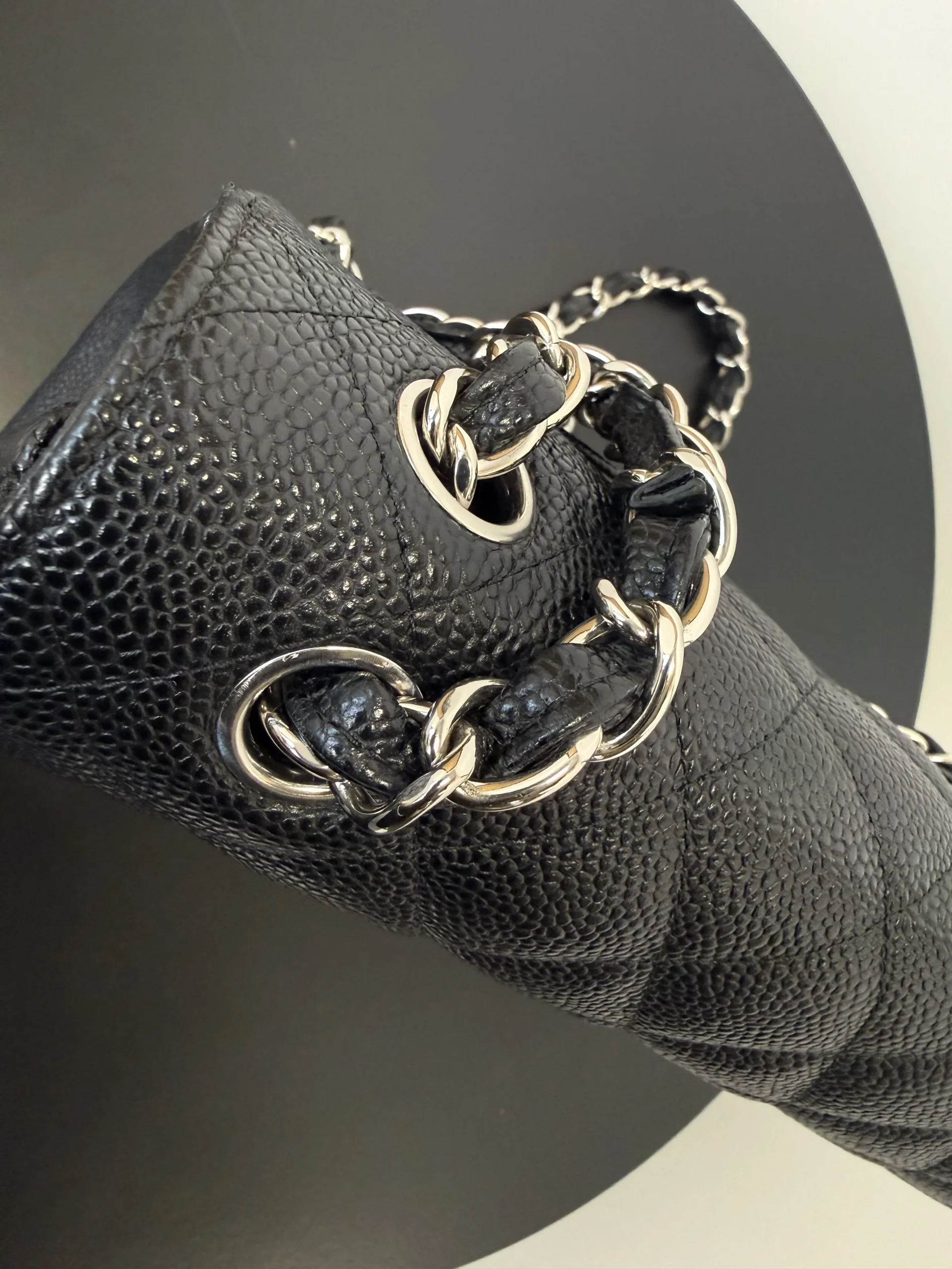 CHANEL Classic Jumbo Double Flap Bag Black Caviar Silver Hardware CHANEL Classic Jumbo Double Flap Bag Black Caviar Silver Hardware