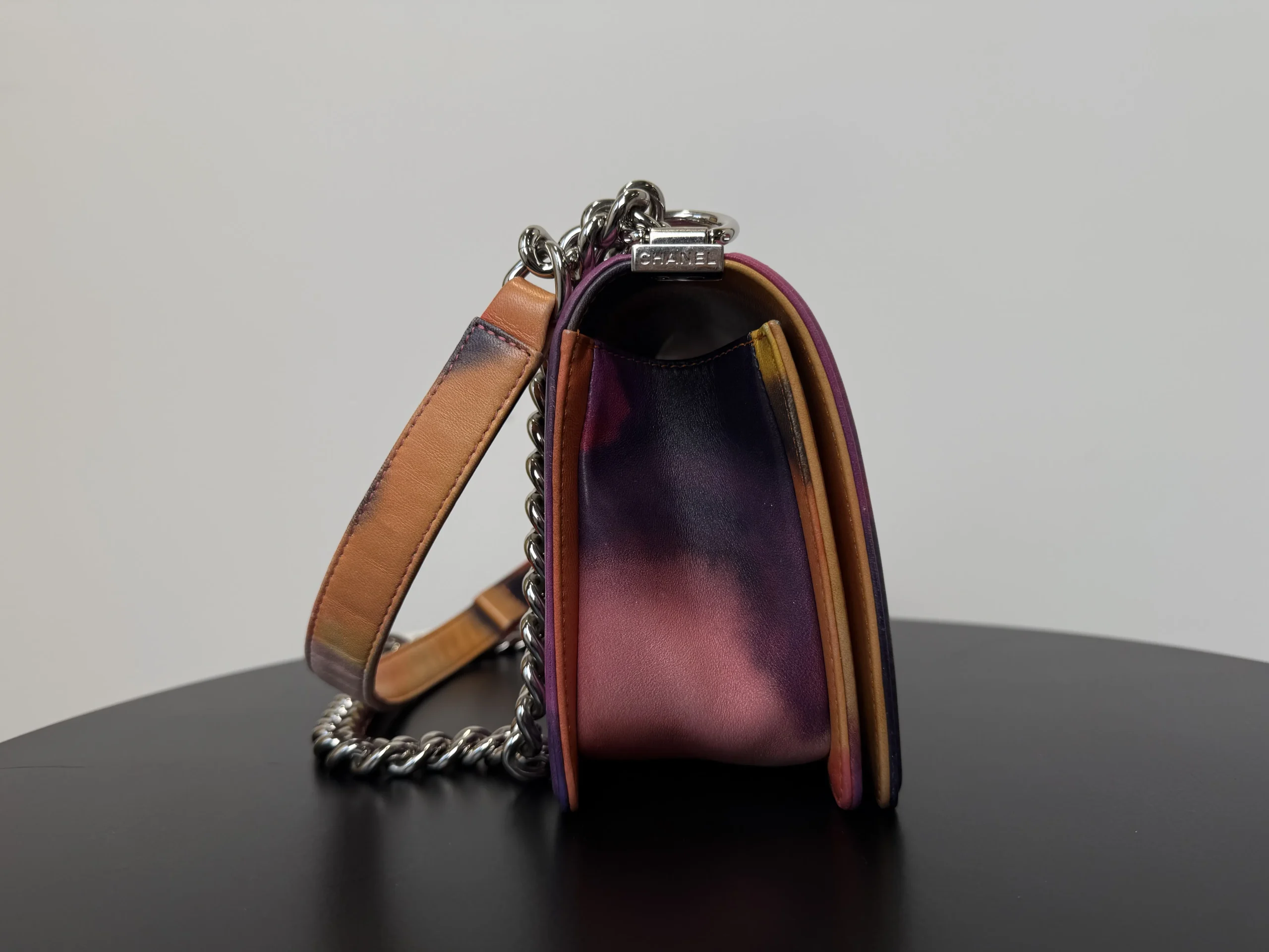 CHANEL Printed Lambskin Quilted Medium Flower Power Boy Flap Bag CHANEL Printed Lambskin Quilted Medium Flower Power Boy Flap Bag