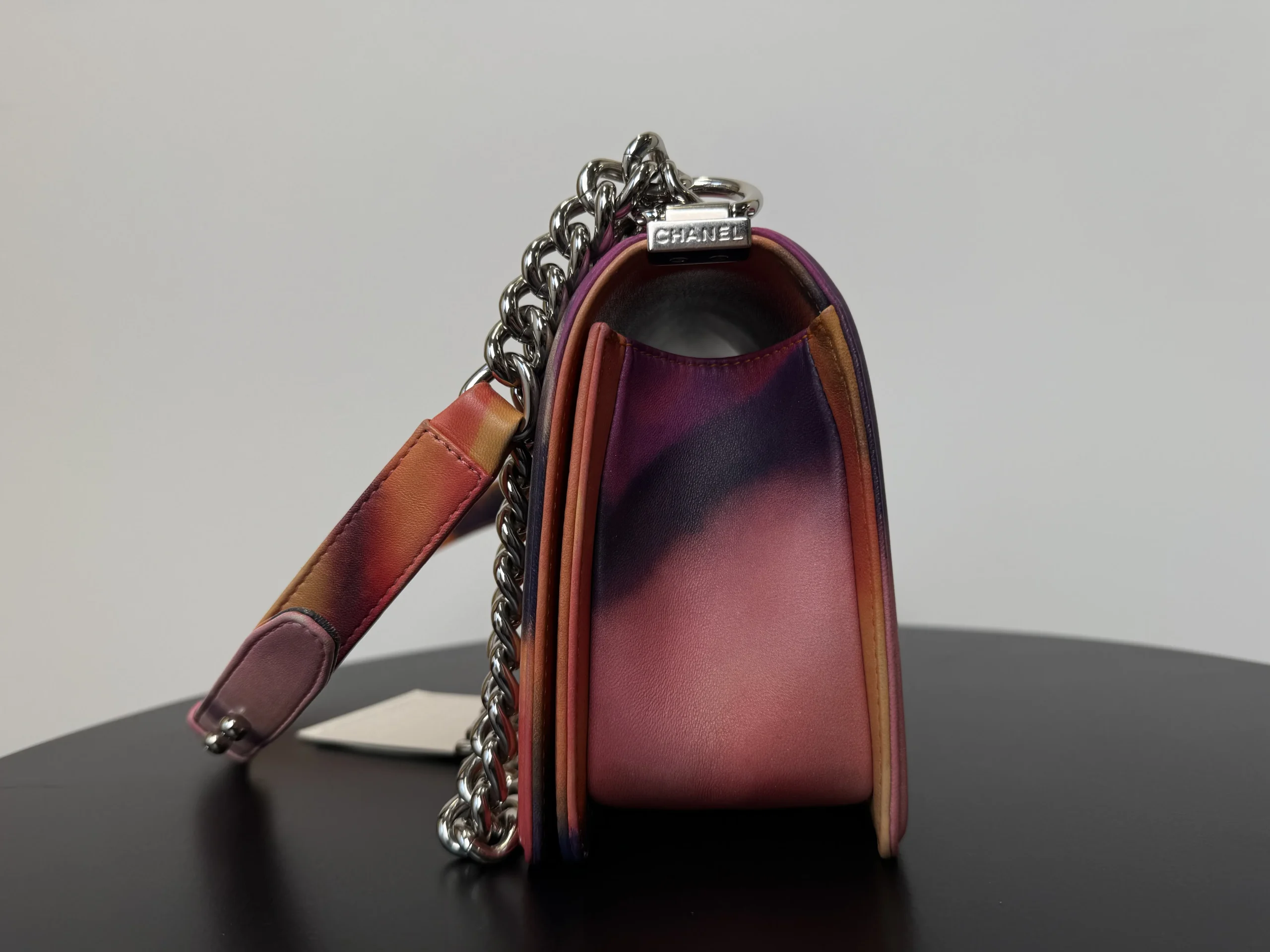 CHANEL Printed Lambskin Quilted Medium Flower Power Boy Flap Bag CHANEL Printed Lambskin Quilted Medium Flower Power Boy Flap Bag