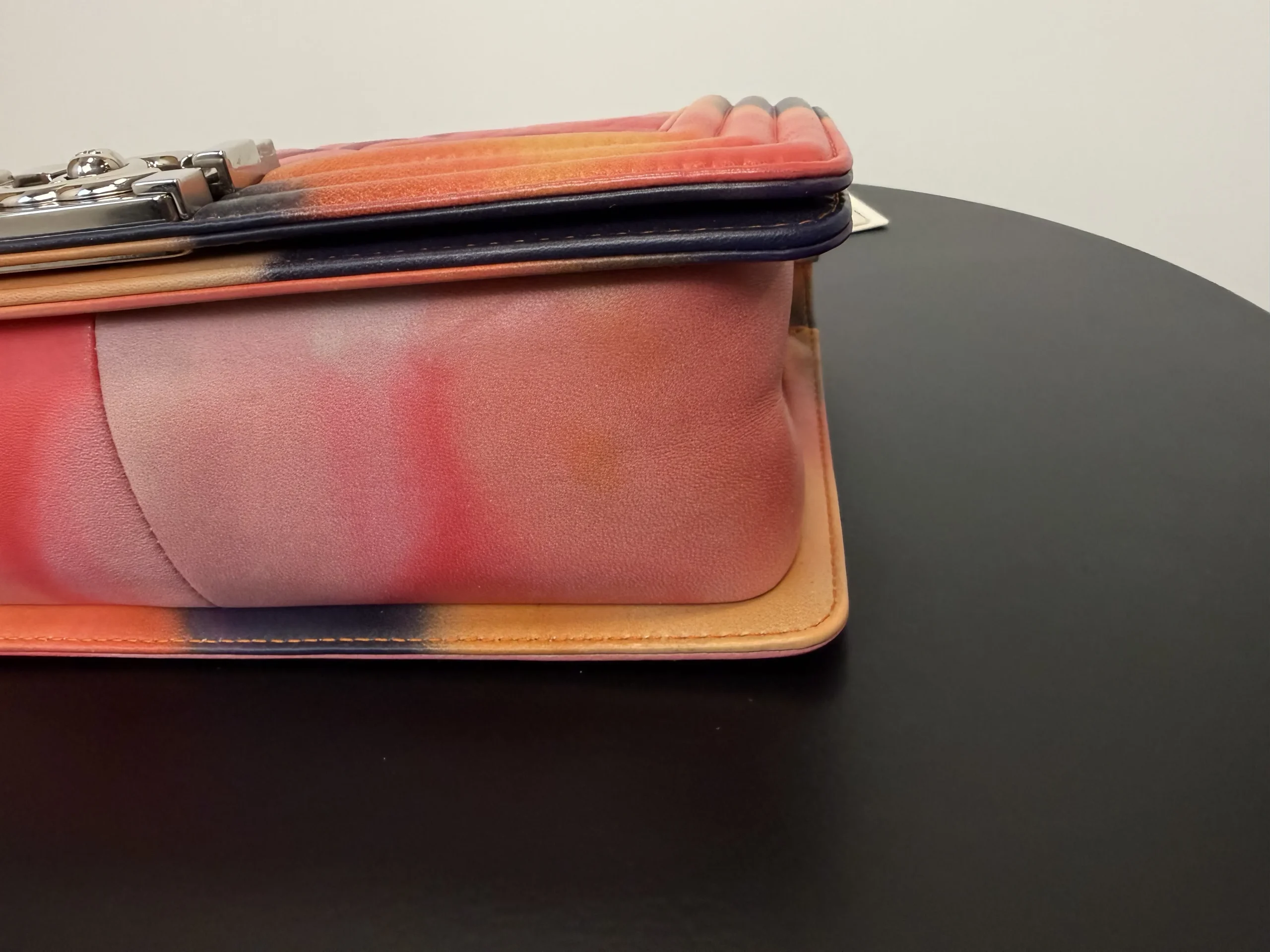 CHANEL Printed Lambskin Quilted Medium Flower Power Boy Flap Bag CHANEL Printed Lambskin Quilted Medium Flower Power Boy Flap Bag