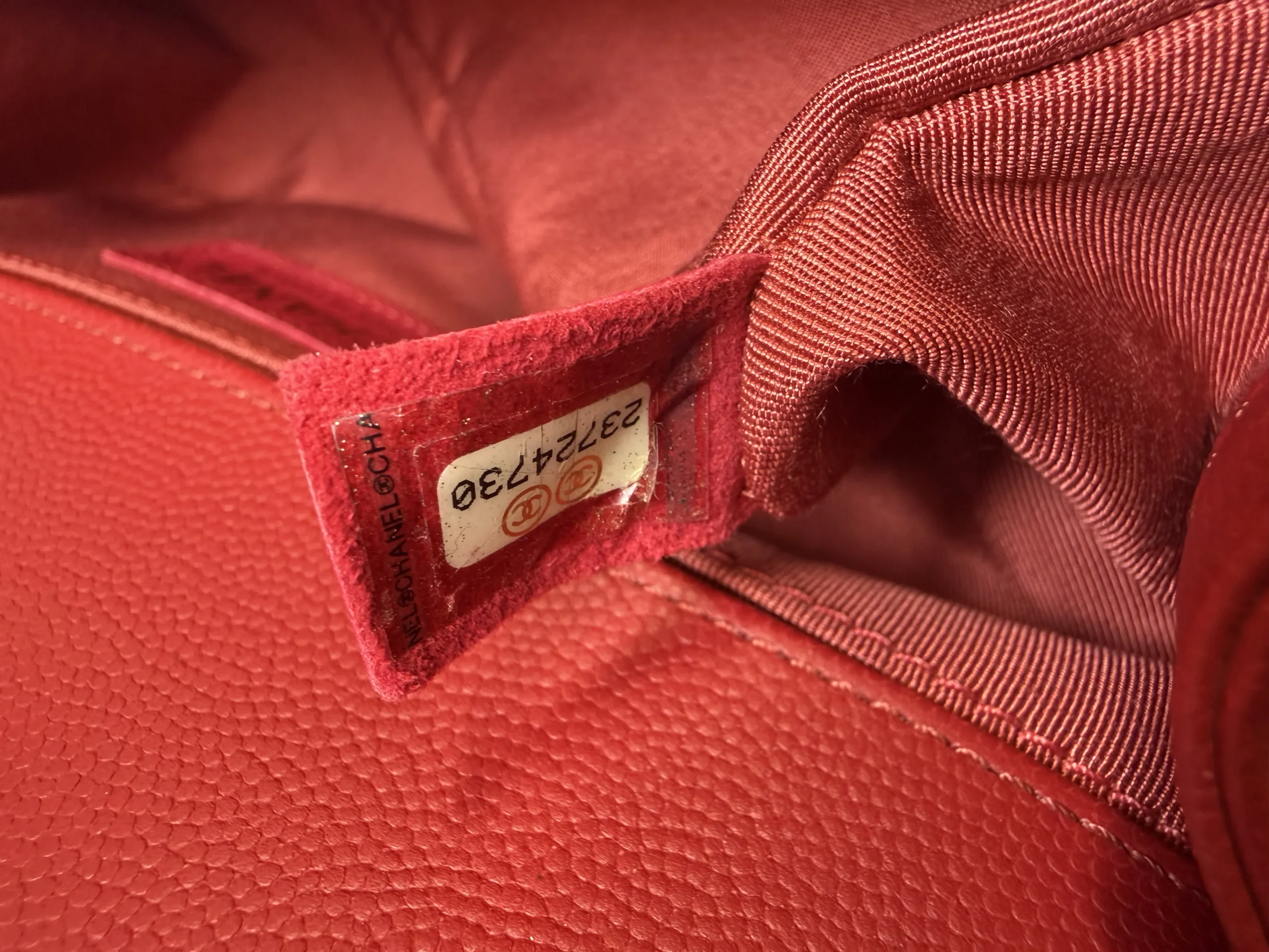 CHANEL Boy Bag Medium Red Caviar Leather Gold Hardware CHANEL Boy Bag Medium Red Caviar Leather Gold Hardware