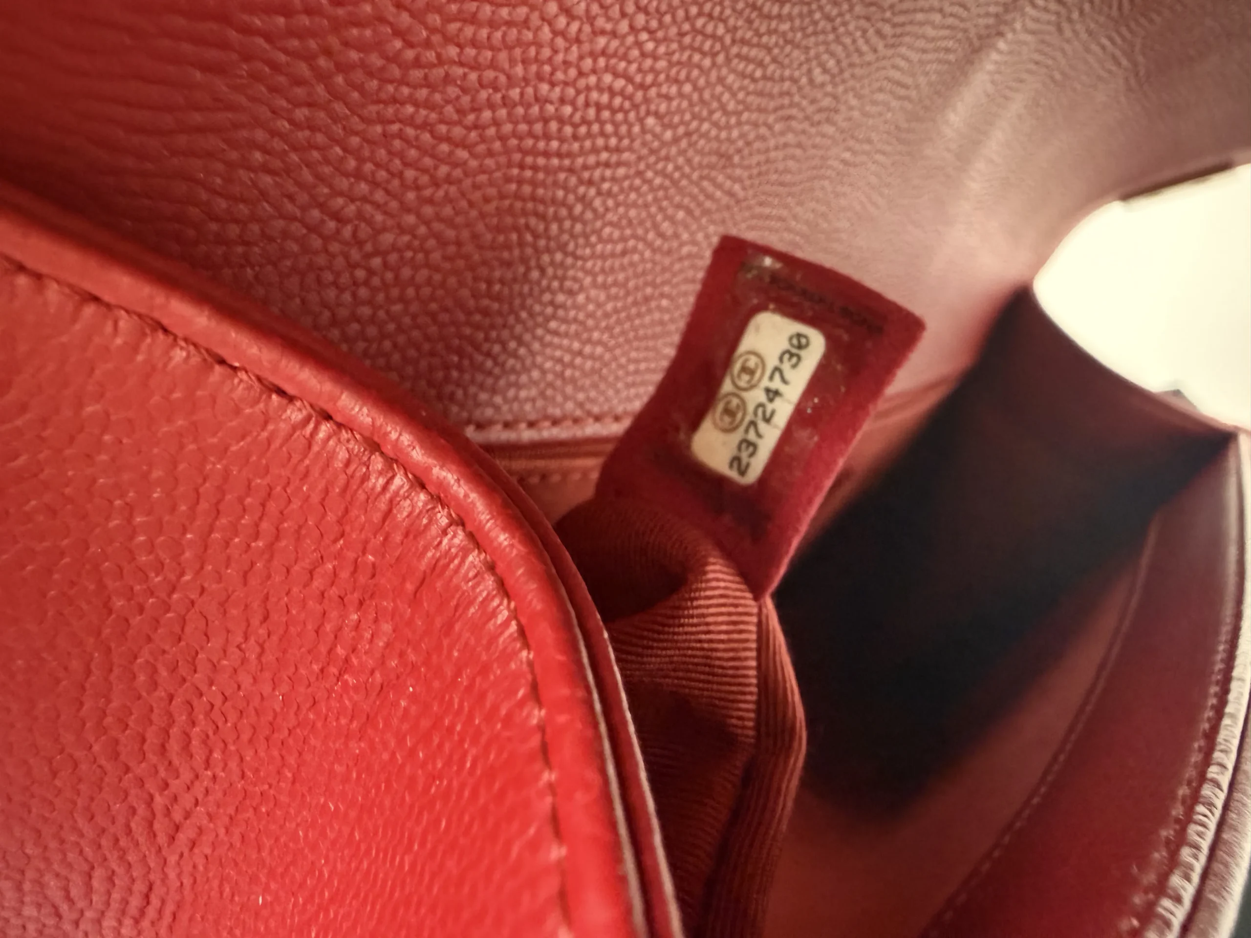 CHANEL Boy Bag Medium Red Caviar Leather Gold Hardware CHANEL Boy Bag Medium Red Caviar Leather Gold Hardware