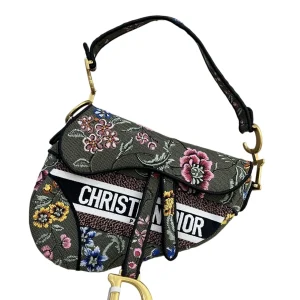 DIOR Saddle Bag Oblique Jacquard Saddle 2023 Gold Hardware