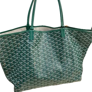 GOYARD Saint Louis GM Green Goyardine Canvas Tote Bag