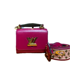 LOUIS VUITTON Twist Mini Shoulder Crossbody Pink Epi Leather Bag