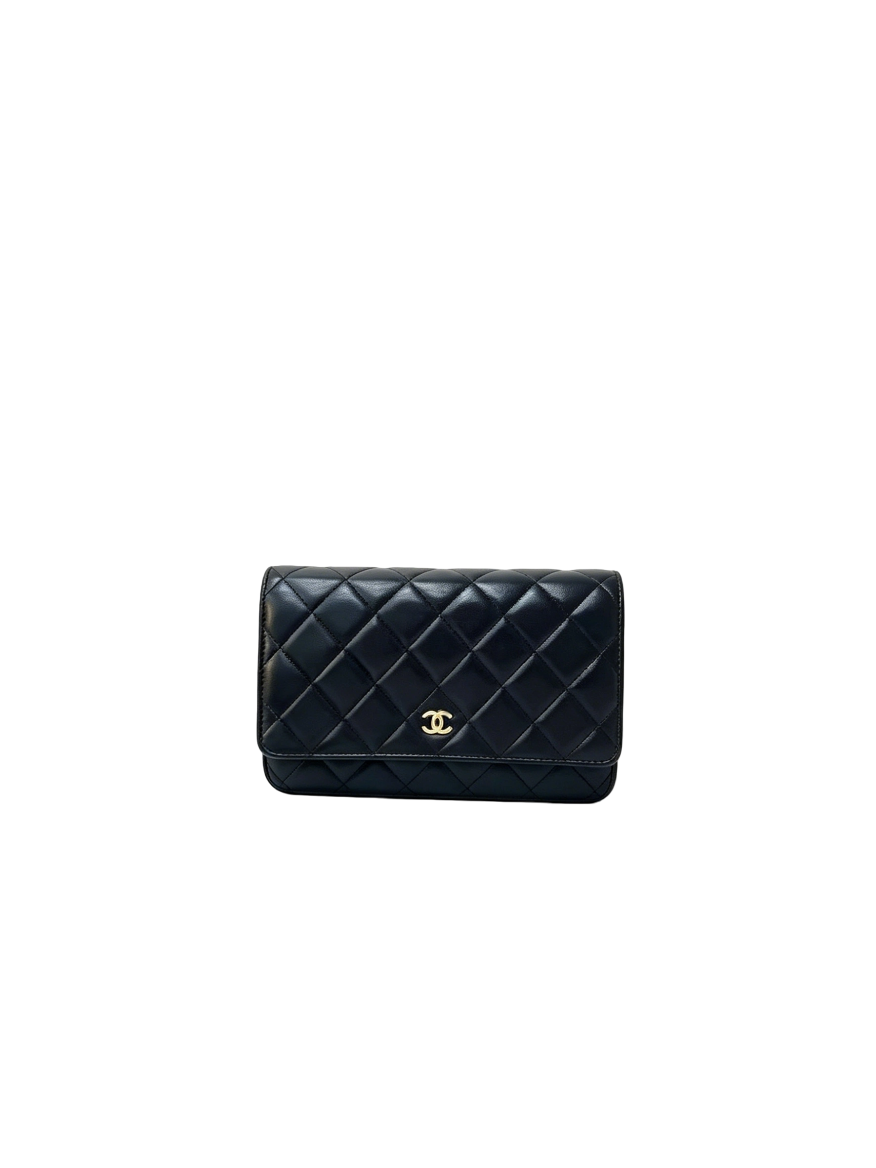 Chanel Classic Wallet on Chain (WOC) Black Quilted Lambskin Gold Hardware Chanel Classic Wallet on Chain (WOC) Black Quilted Lambskin Gold Hardware