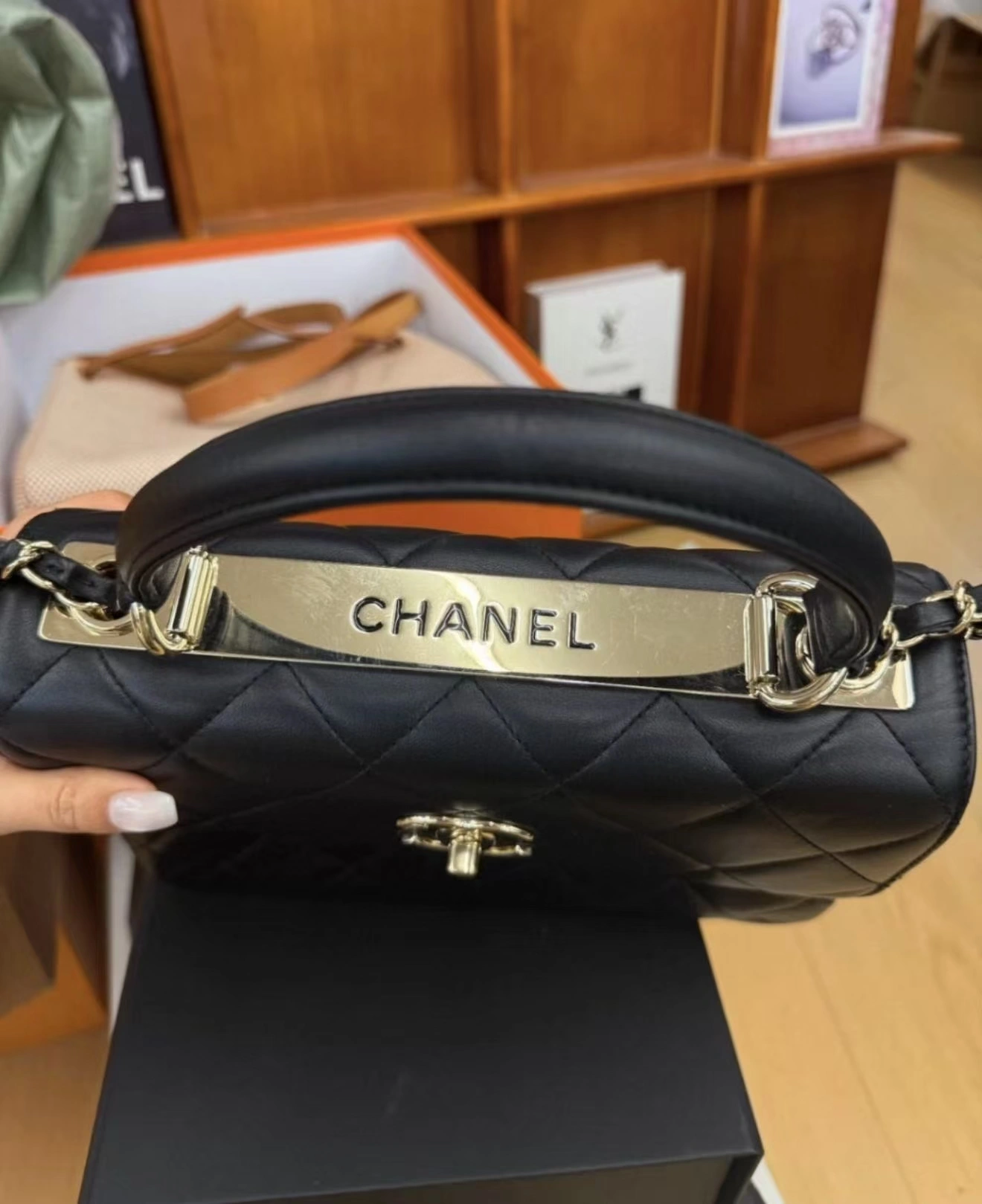 Chanel Trendy CC Small Black Lambskin Gold Hardware Chanel Trendy CC Small Black Lambskin Gold Hardware