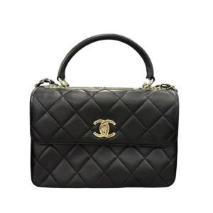 Chanel Trendy CC Small Black Lambskin Gold Hardware