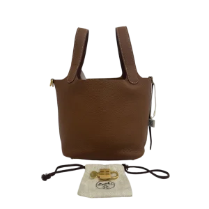 HERMÈS Picotin 18 Cuivre Taurillon Clemence Leather Gold-Tone Hardware