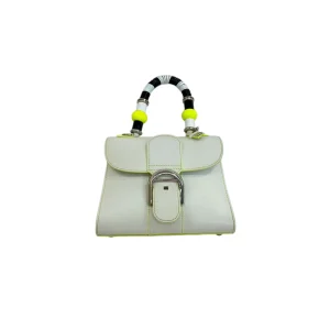 Delvaux Brillant Mini White Patine Fluorescent Limited Edition Leather Bag