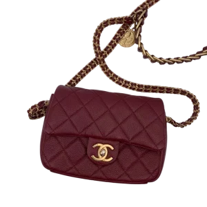 Chanel Classic Flap Mini Burgundy Caviar Leather